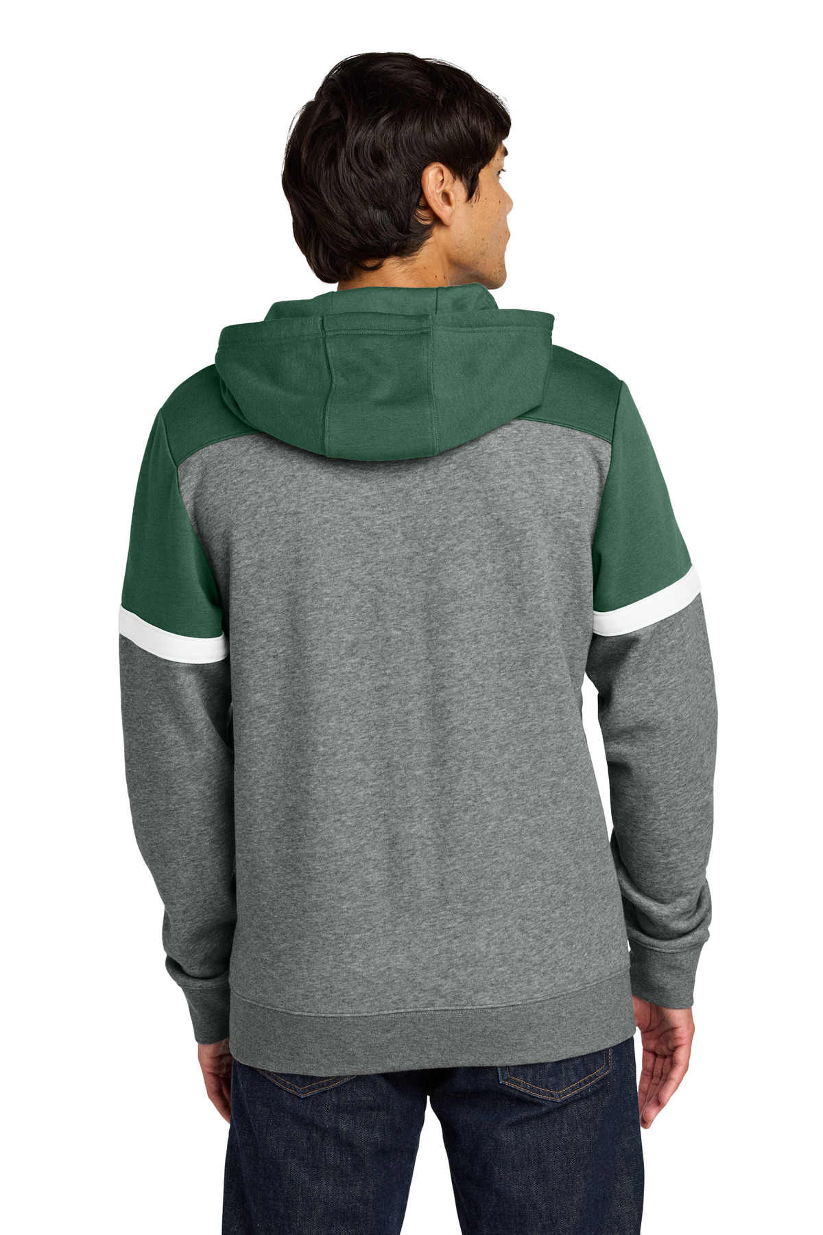 STF205 Sport-Tek Drive Fleece Colorblock Hoodie - Back Image