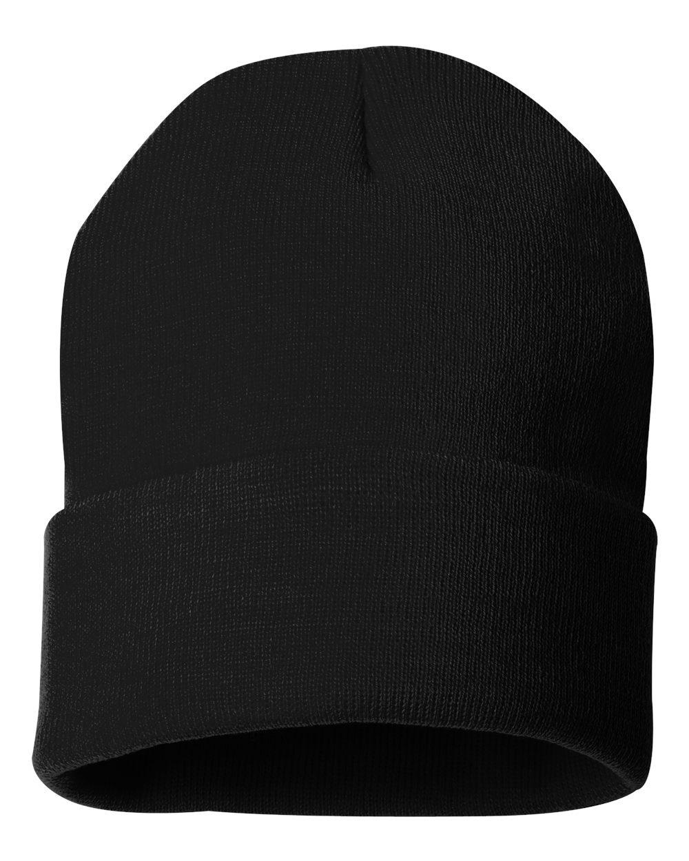 SP12 Sportsman Solid 12" Cuffed Beanie - Back Image