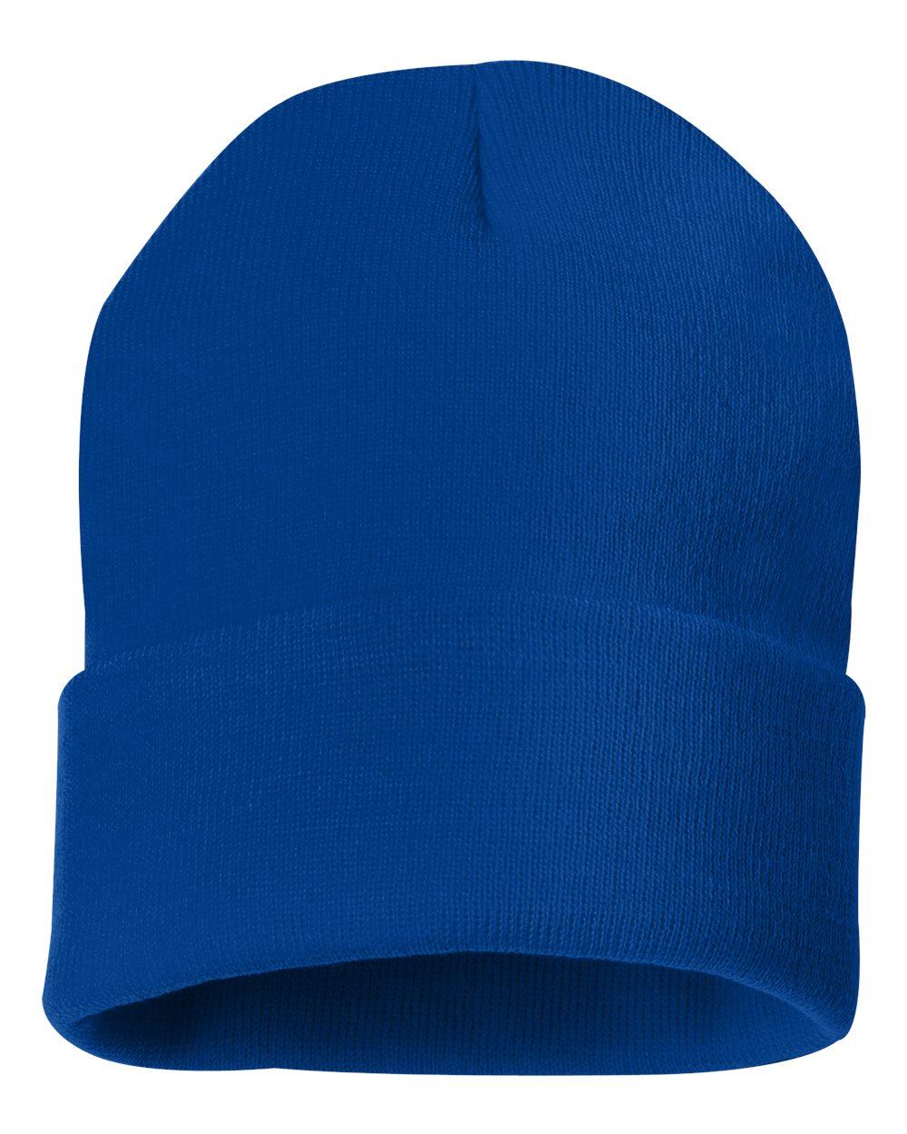 SP12 Sportsman Solid 12" Cuffed Beanie - Back Image