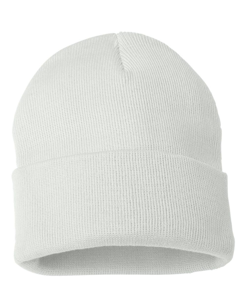 SP12 Sportsman Solid 12" Cuffed Beanie - Back Image
