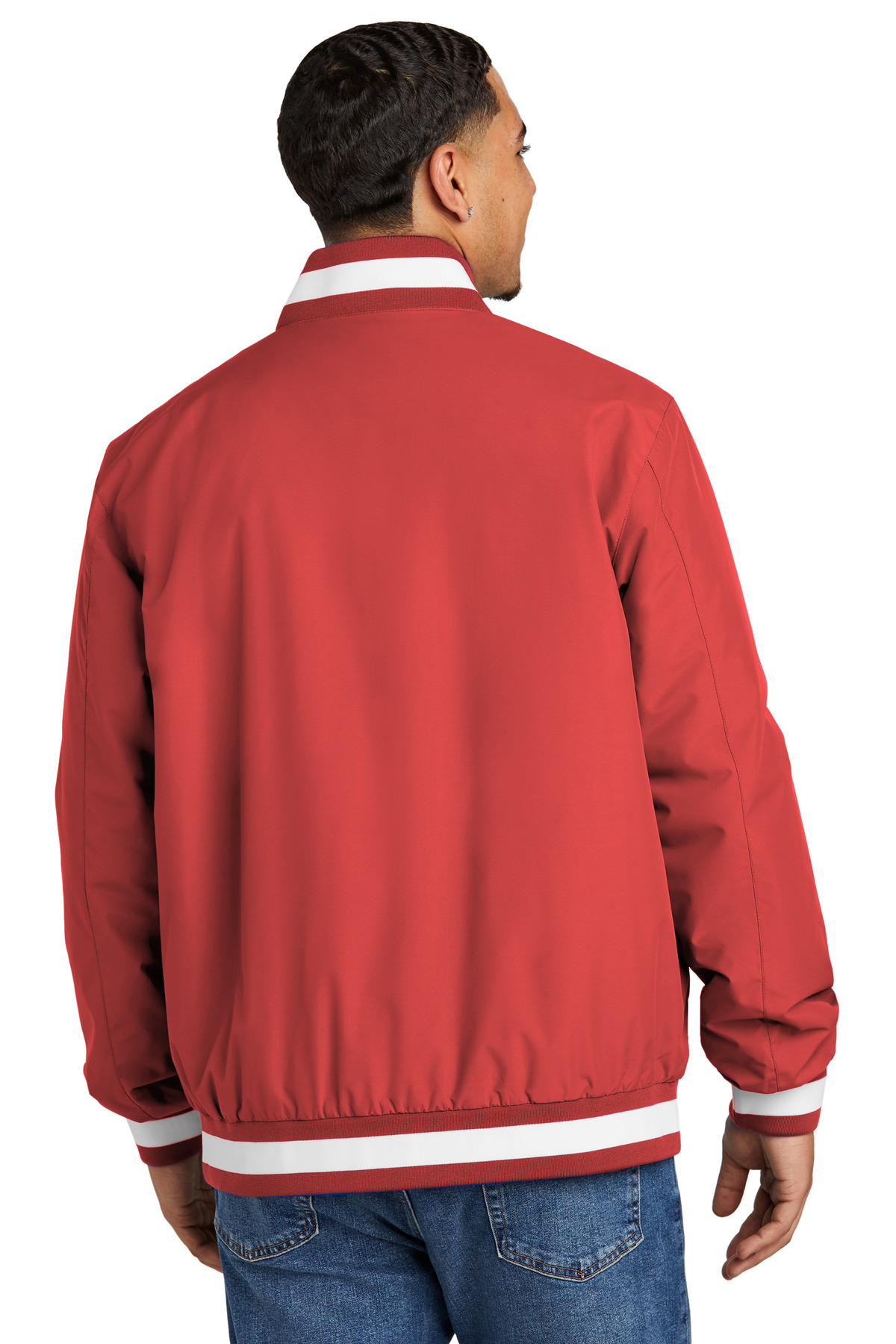 JST58 Sport-Tek Insulated Varsity Jacket - Back Image