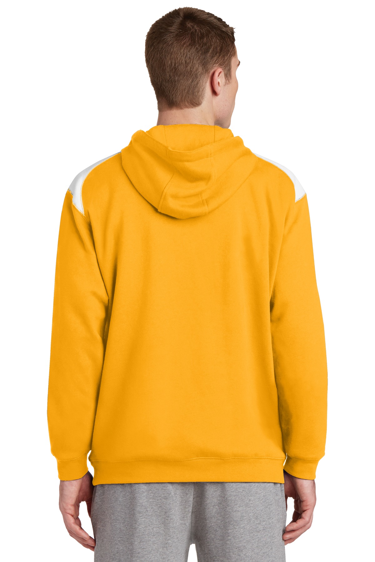 F264 Sport-Tek Pullover Hooded Sweatshirt with Contrast Color. F264 Sport-Tek Pullover Hooded Sweatshirt with Contrast Color. - Back Image