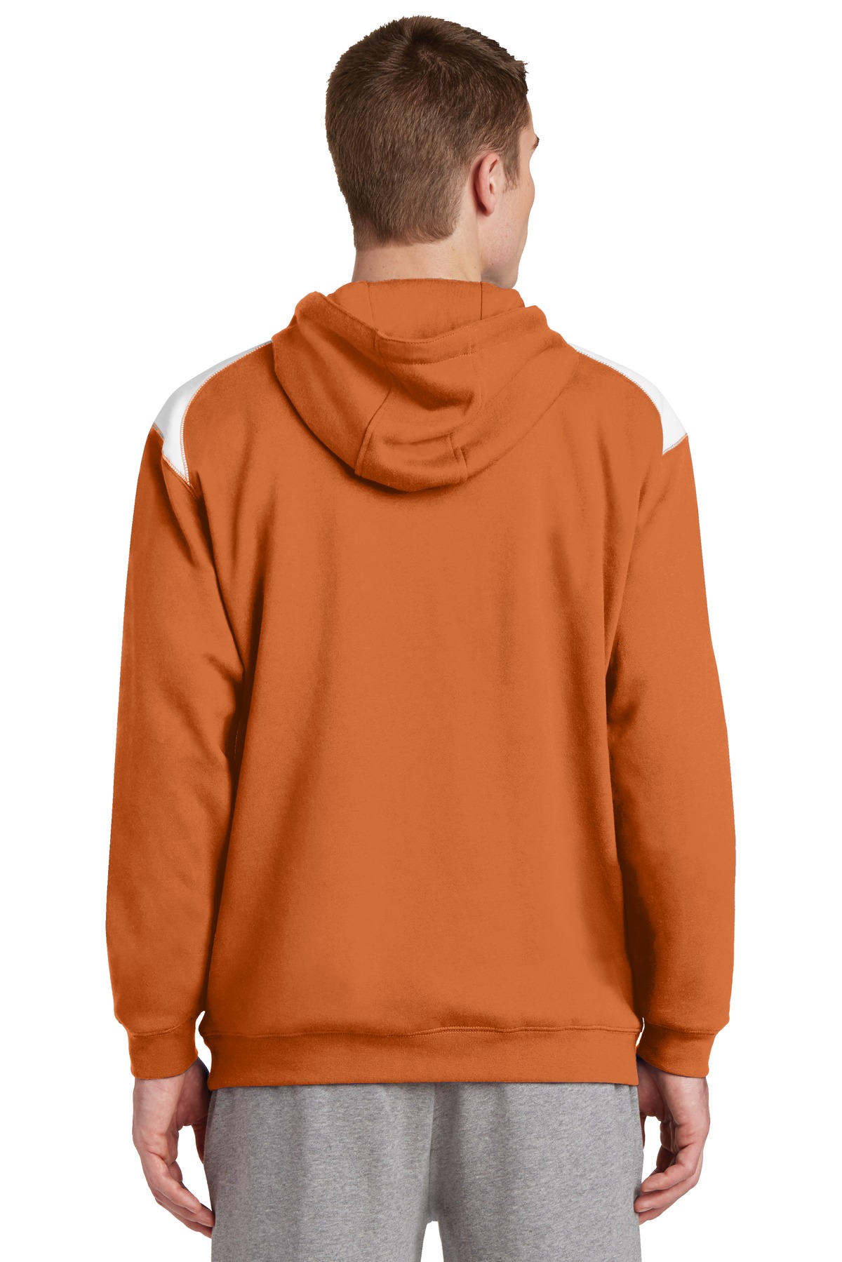 F264 Sport-Tek  Pullover Hooded Sweatshirt with Contrast Color - Back Image