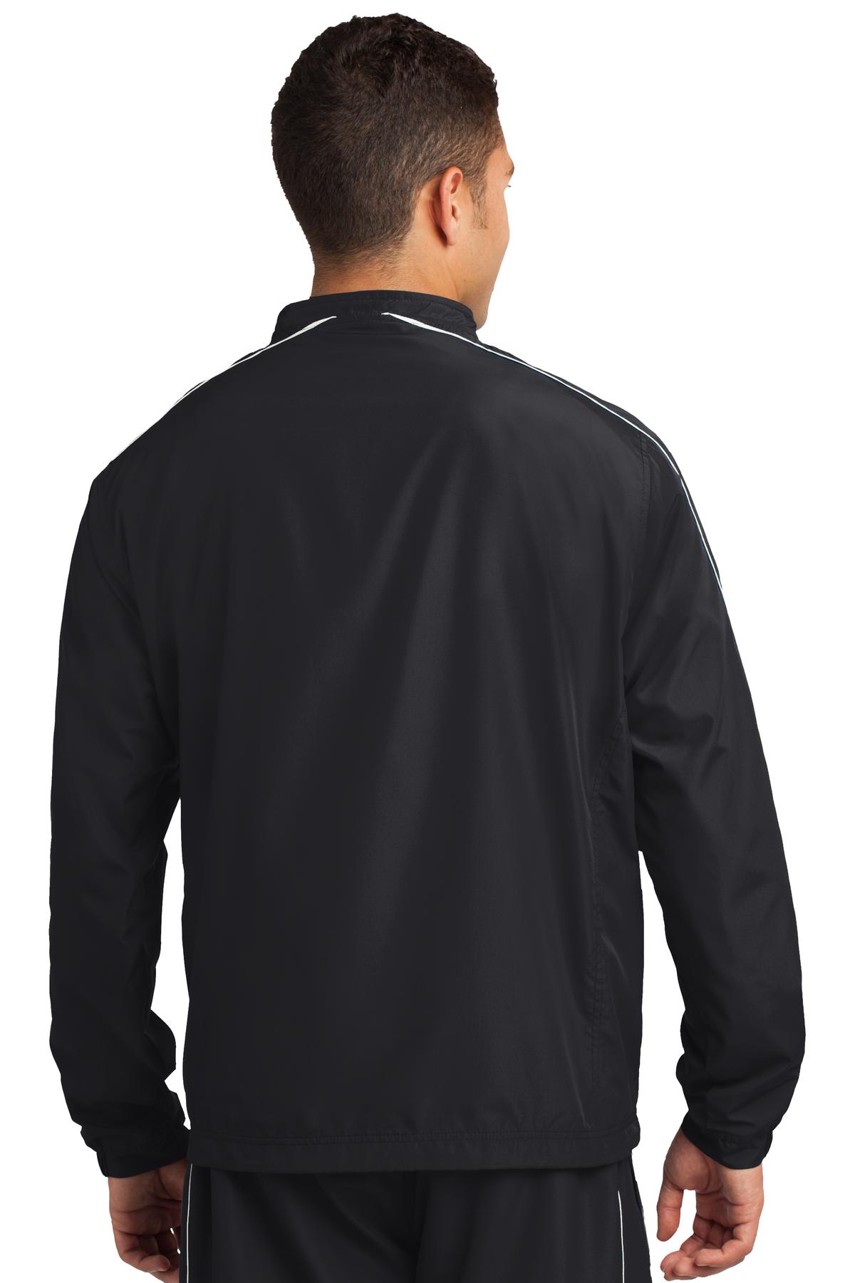 JST64 Sport-Tek Piped Colorblock 1/4-Zip Wind Shirt - Back Image