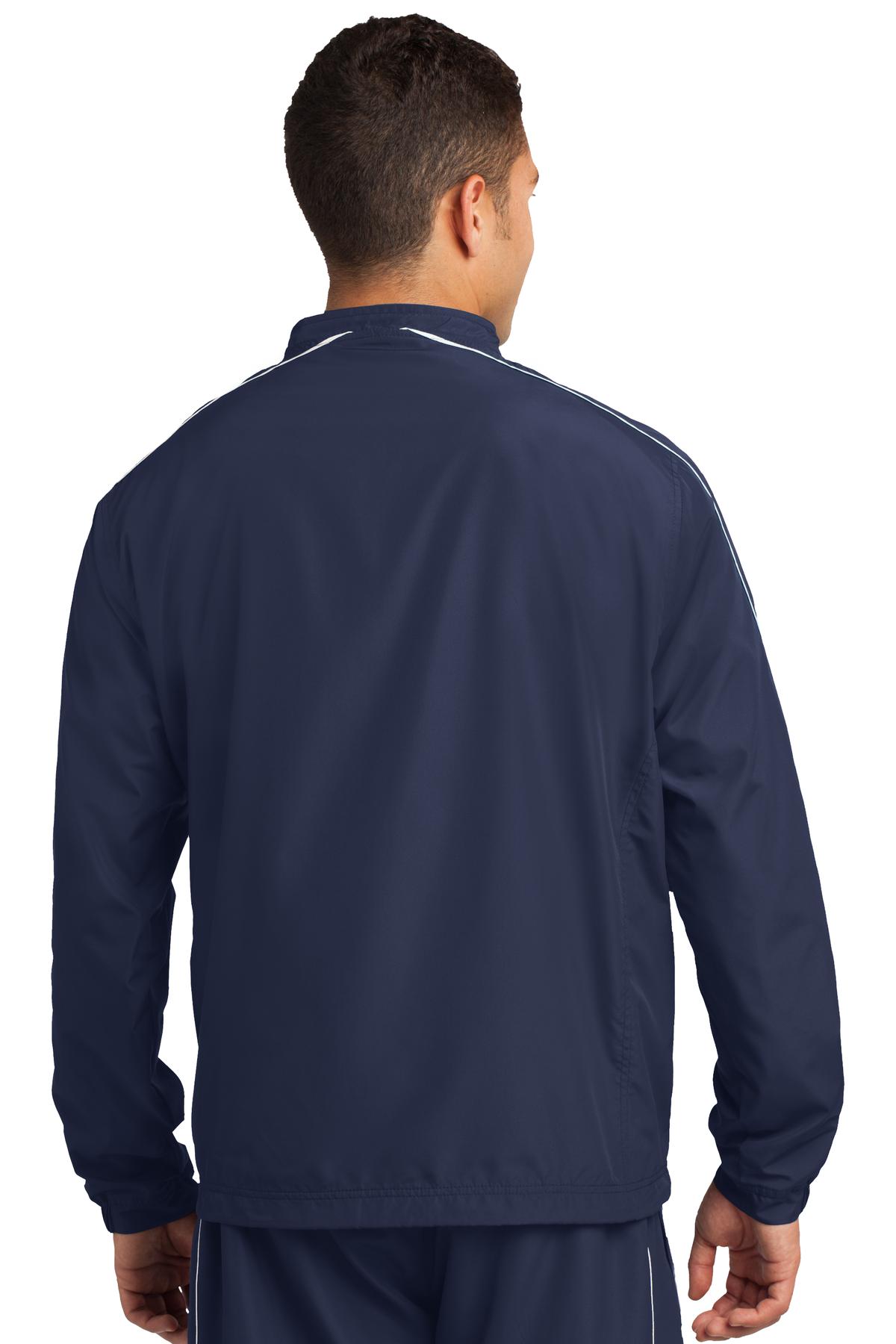 JST64 Sport-Tek Piped Colorblock 1/4-Zip Wind Shirt. - Back Image