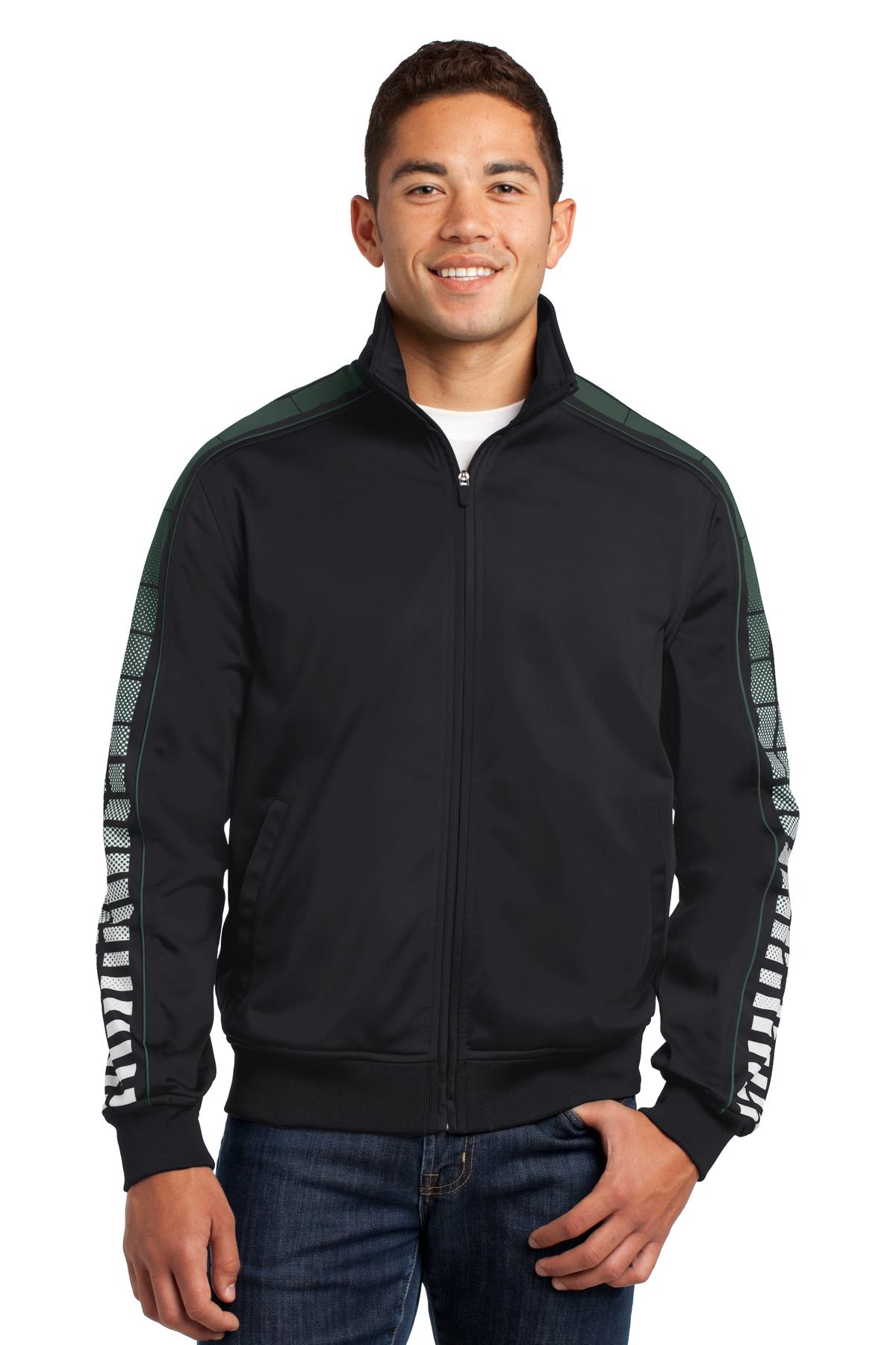 JST93 Sport-Tek Dot Sublimation Tricot Track Jacket. Zoom Image