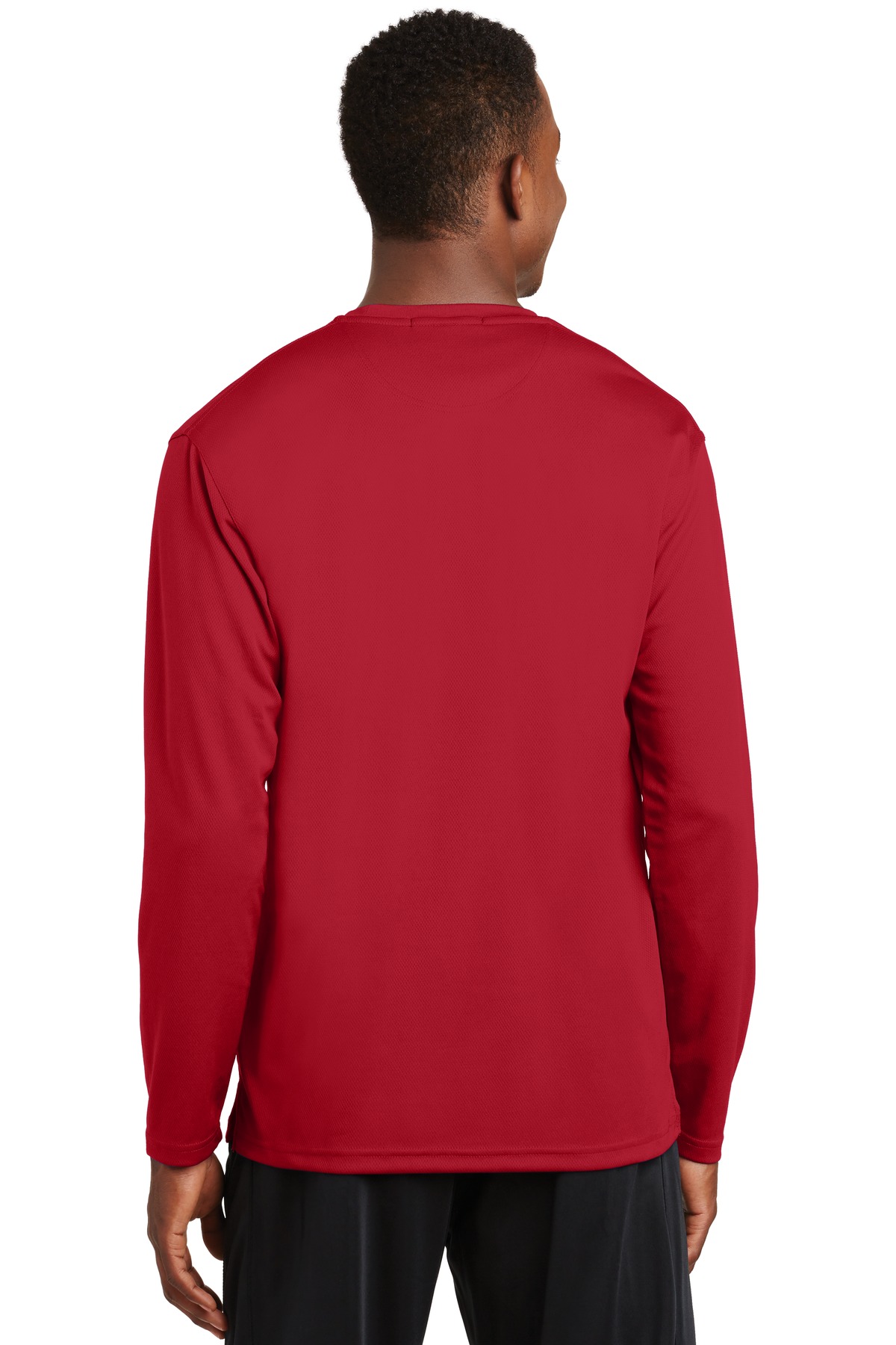 K368 Sport-Tek Dri-Mesh Long Sleeve T-Shirt. - Back Image