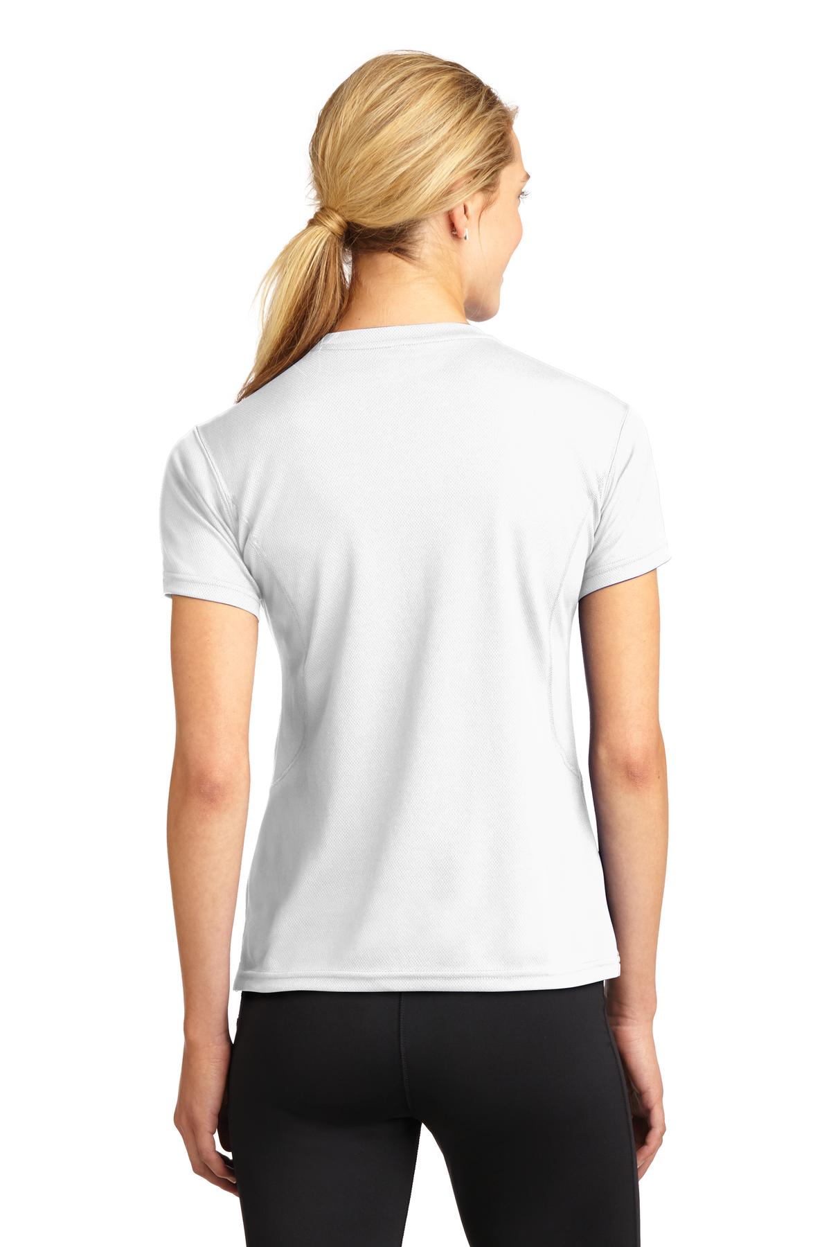 L468V Sport-Tek Dri-Mesh Ladies V-Neck T-Shirt L468V Sport-Tek Dri-Mesh Ladies V-Neck T-Shirt - Back Image