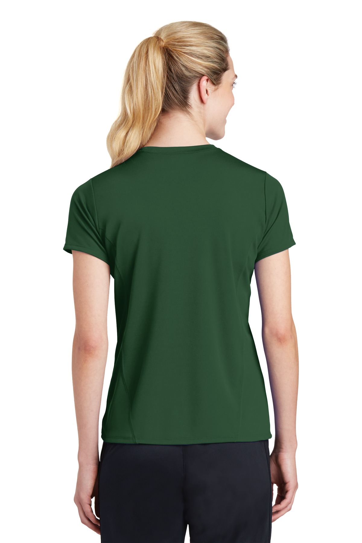 L473 Sport-Tek  Ladies Dry Zone Raglan Accent T-Shirt - Back Image