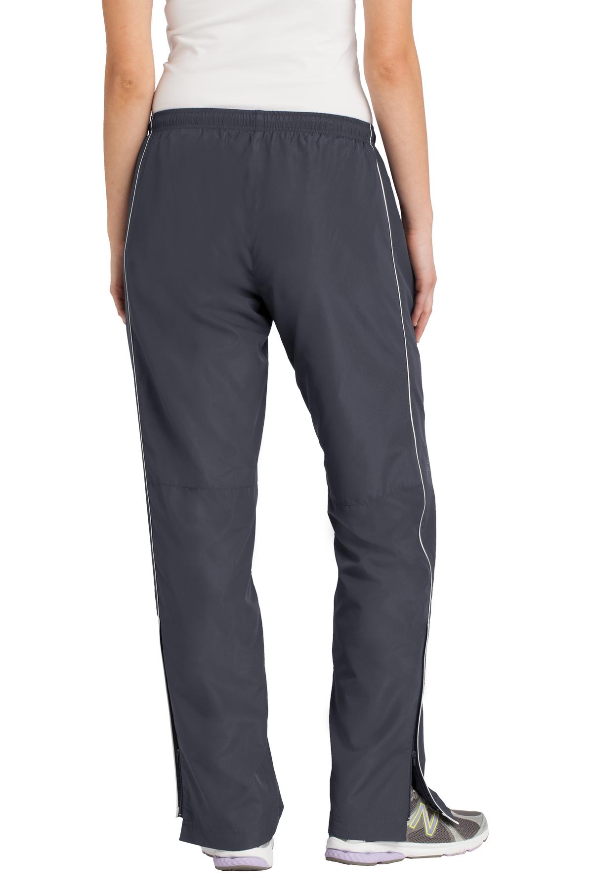 LPST61 Sport-Tek  Ladies Piped Wind Pant. - Back Image