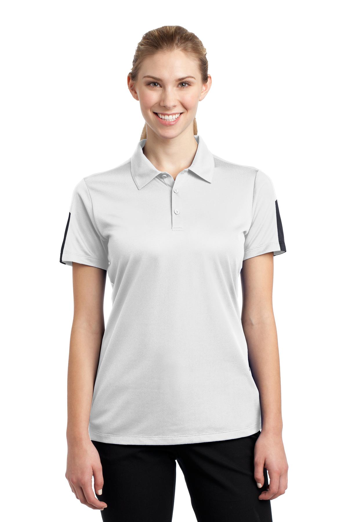 LST695 Sport-Tek Ladies PosiCharge Active Textured Colorblock Polo LST695 Sport-Tek Ladies PosiCharge Active Textured Colorblock Polo