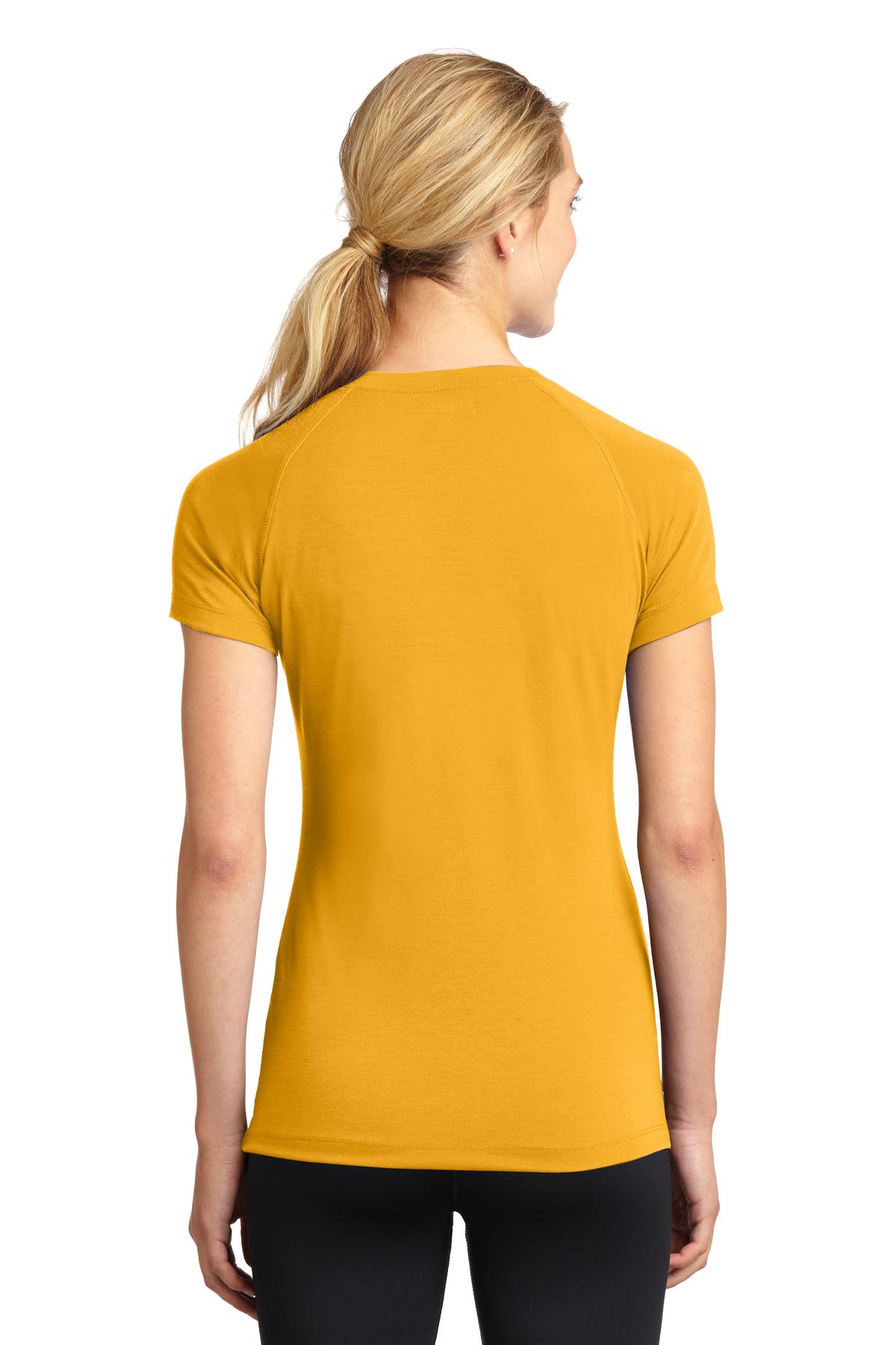 LST700 Sport-Tek Ladies Ultimate Performance V-Neck. - Back Image