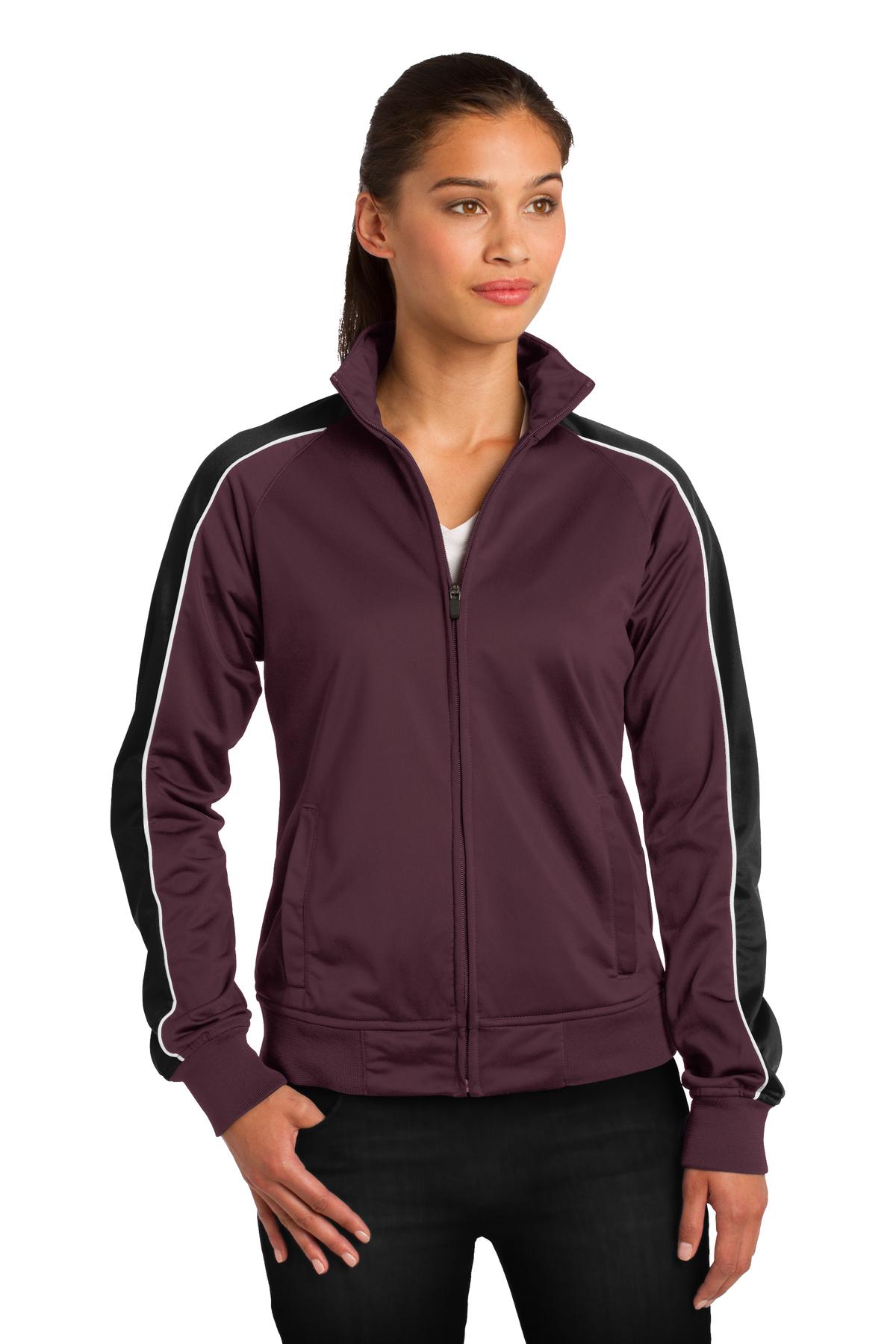 LST92 Sport-Tek Ladies Piped Tricot Track Jacket LST92 Sport-Tek Ladies Piped Tricot Track Jacket