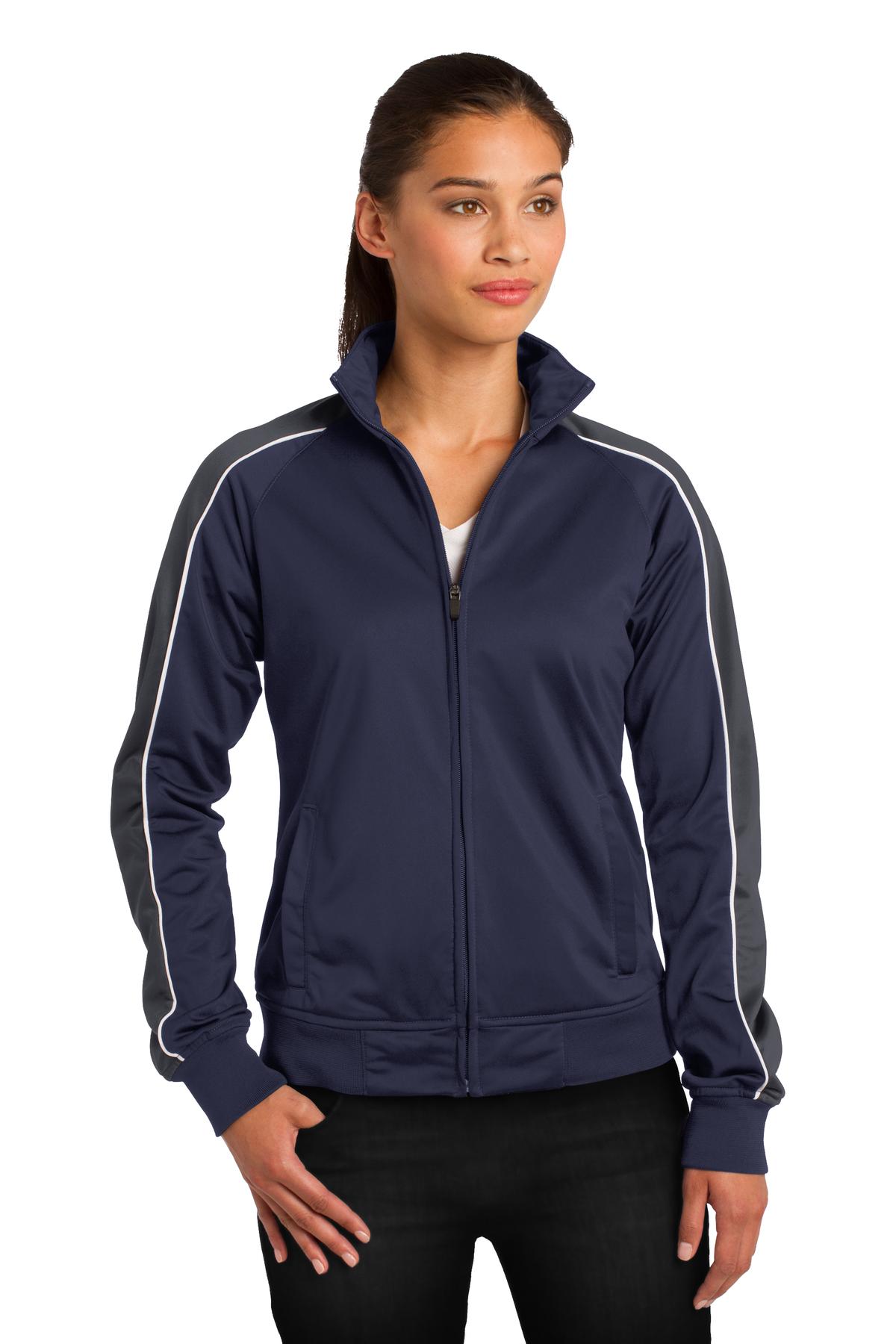 LST92 Sport-Tek  Ladies Piped Tricot Track Jacket