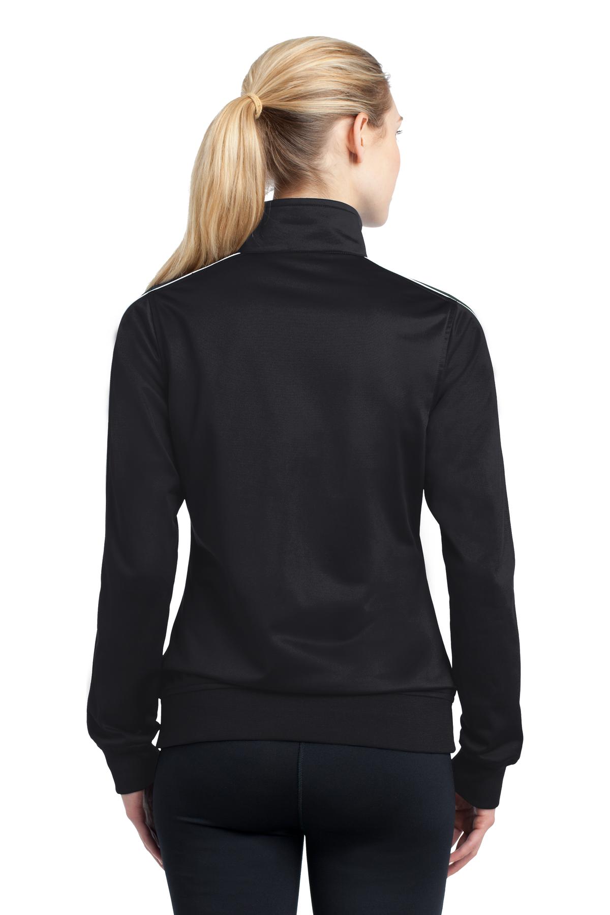 LST93 Sport-Tek Ladies Dot Sublimation Tricot Track Jacket. - Back Image