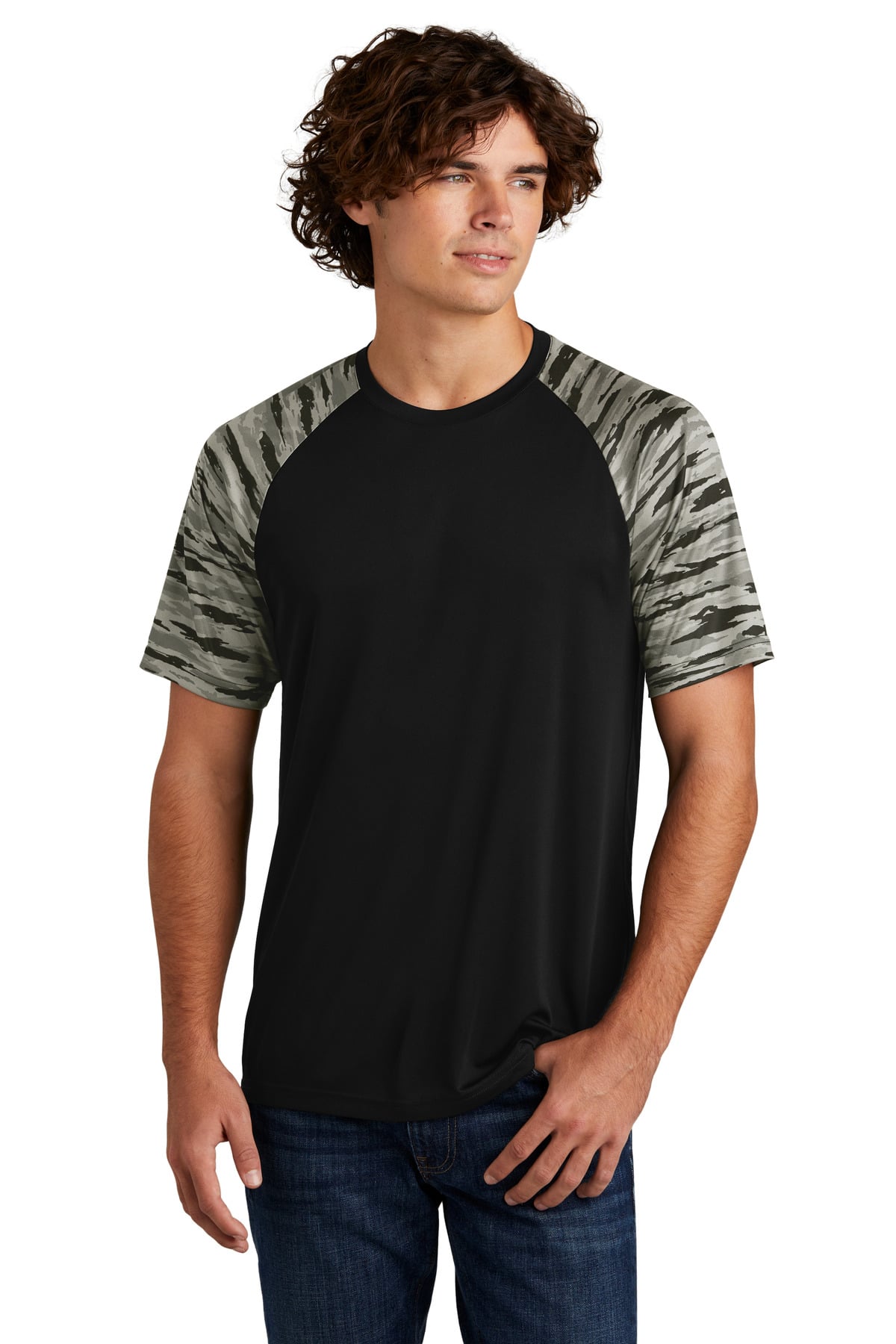 Custom Sport-Tek ST376 Drift Camo Colorblock Tee