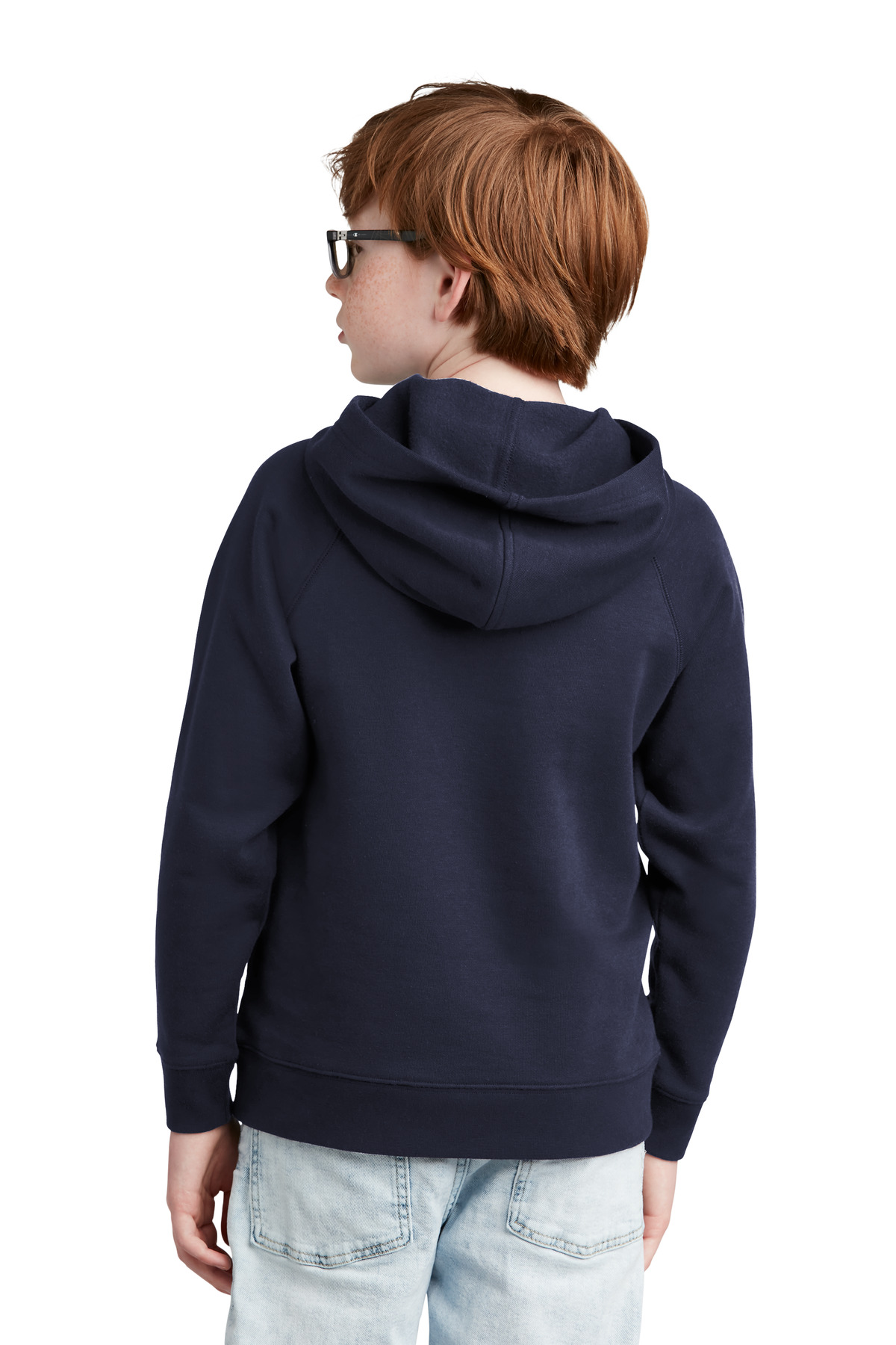 YSTF200 Sport-Tek  Youth Drive Fleece Pullover Hoodie - Back Image