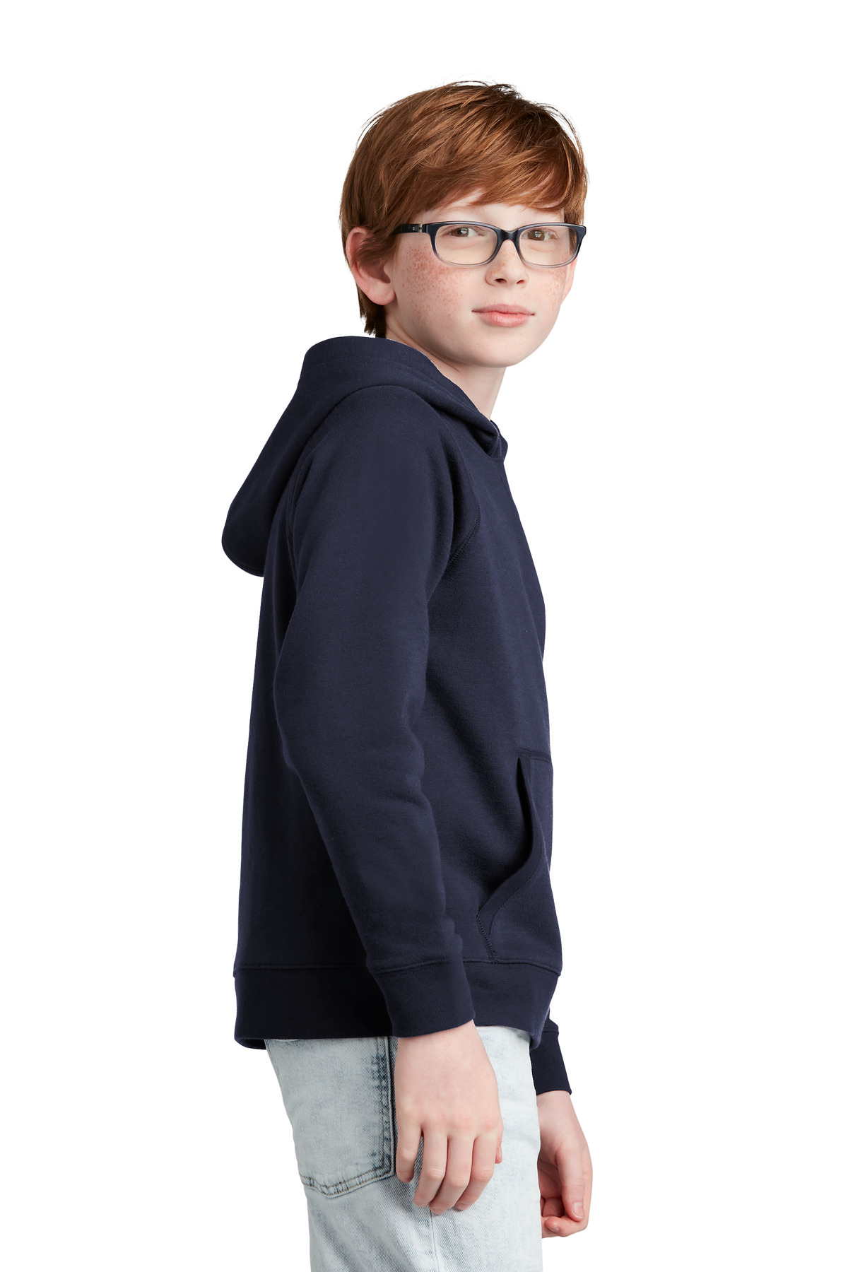 YSTF200 Sport-Tek  Youth Drive Fleece Pullover Hoodie - Siide Image