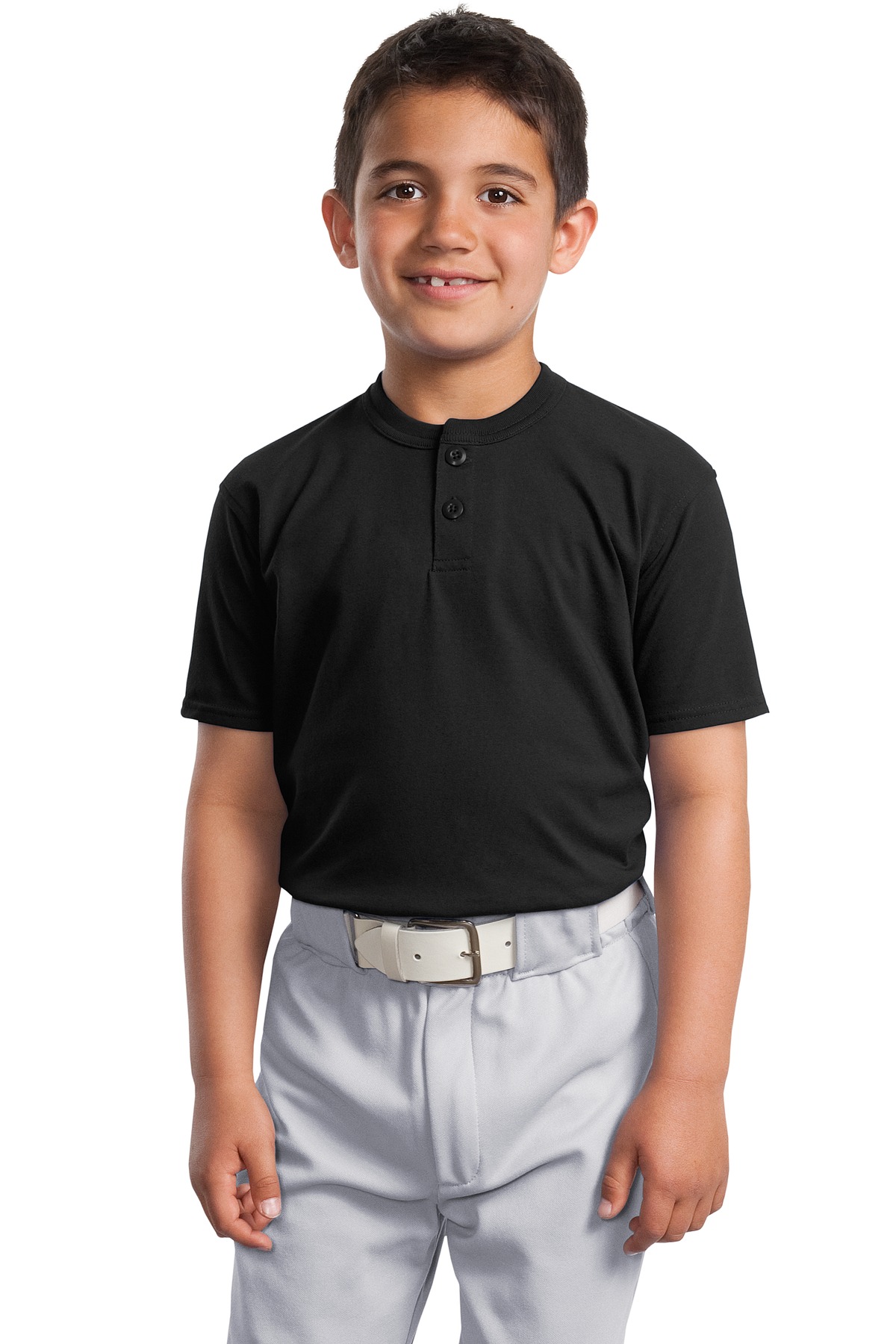 YT210 Sport-Tek  Youth Short Sleeve Henley