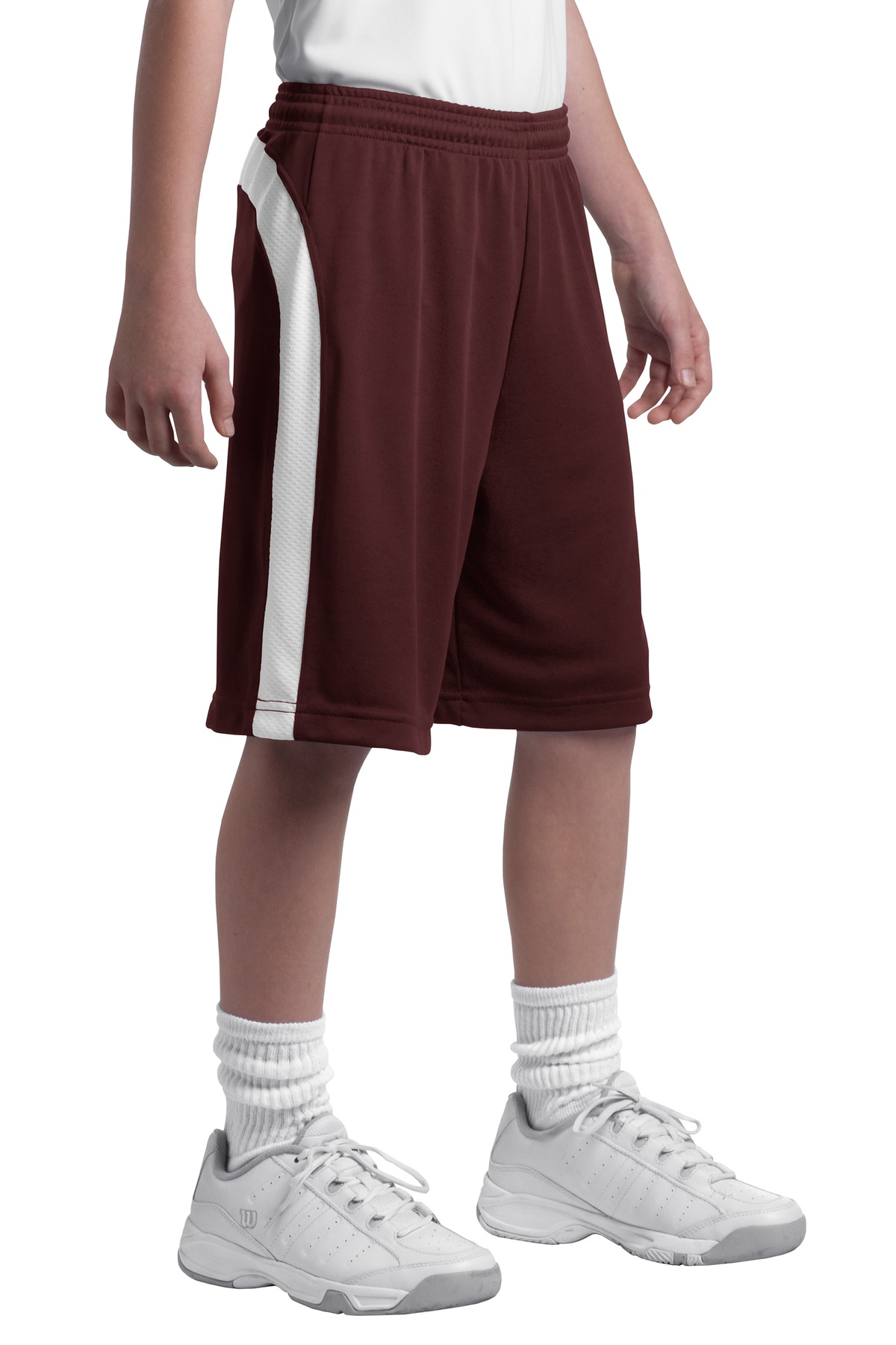 YT479 Sport-Tek  Youth Dry Zone Colorblock Short.