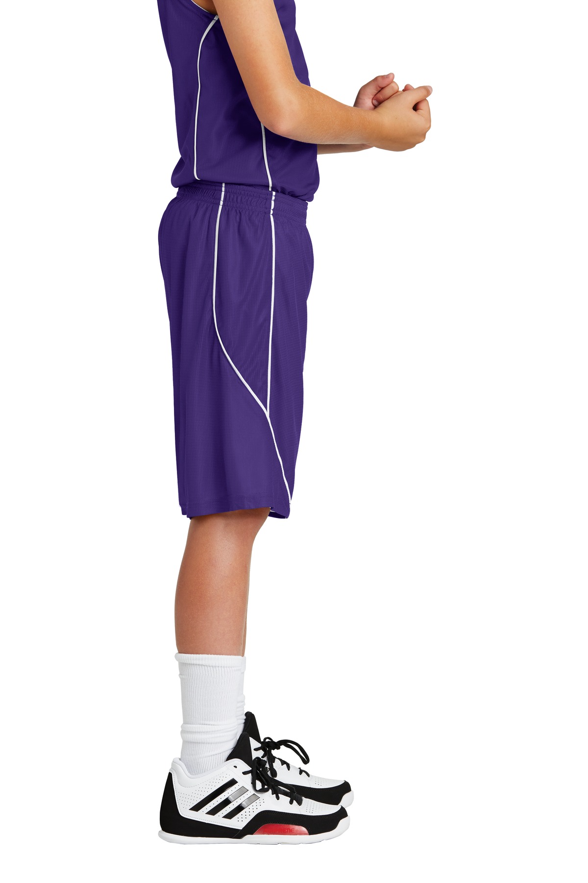 YT565 Sport-Tek Youth PosiCharge Mesh Reversible Spliced Short. - Siide Image