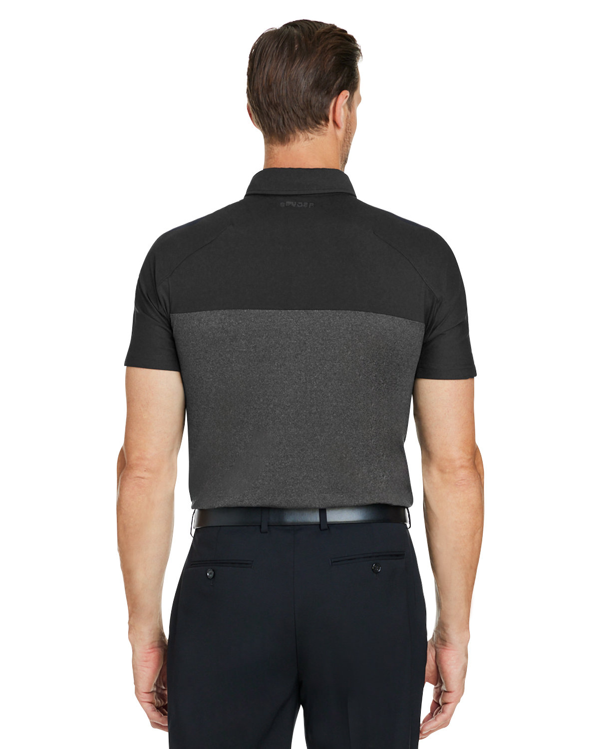 S18023 Spyder Mens Spyre Flex Colorblock Polo - Back Image
