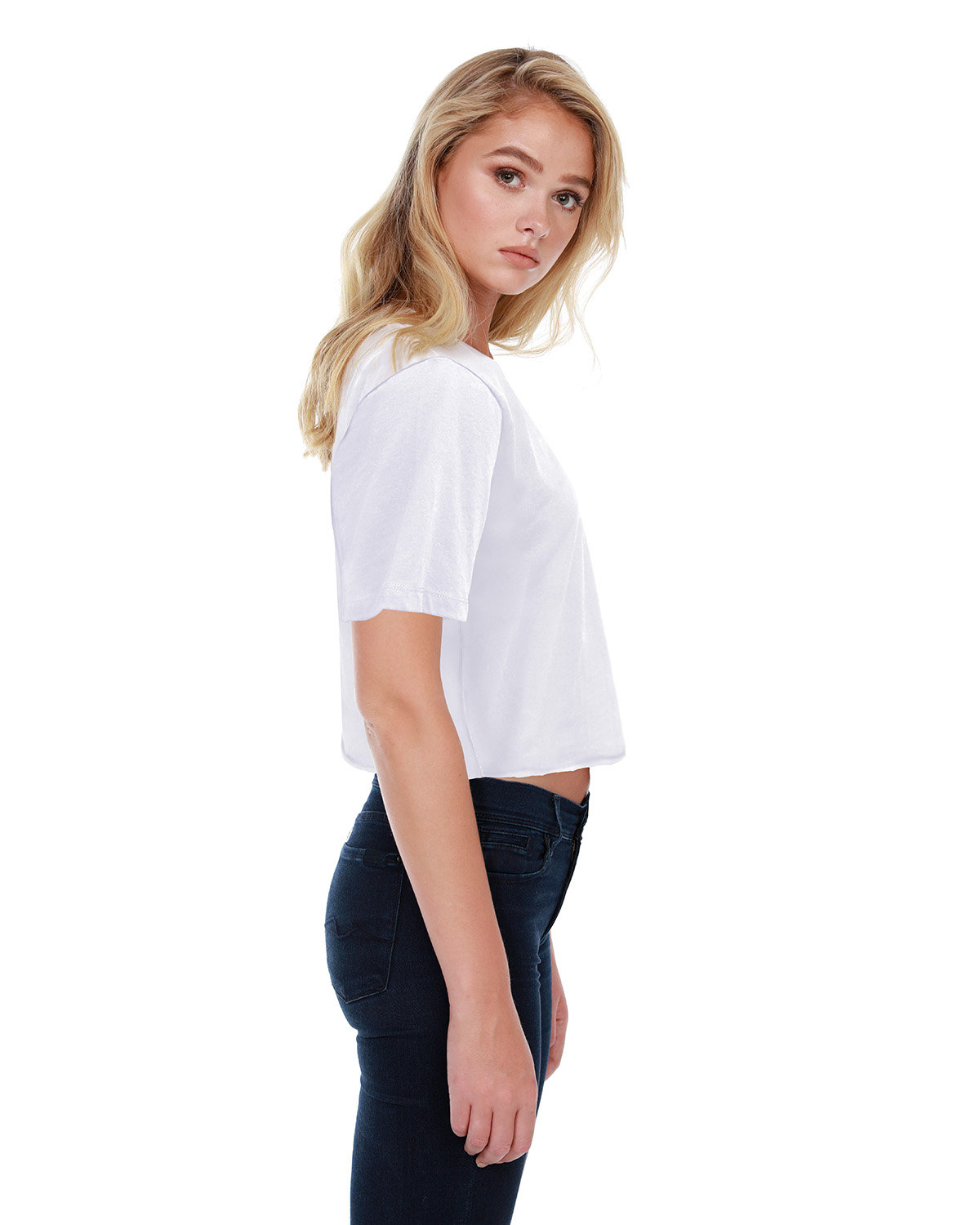ST1110 StarTee Ladies Boyfriend Crop T-Shirt - Siide Image