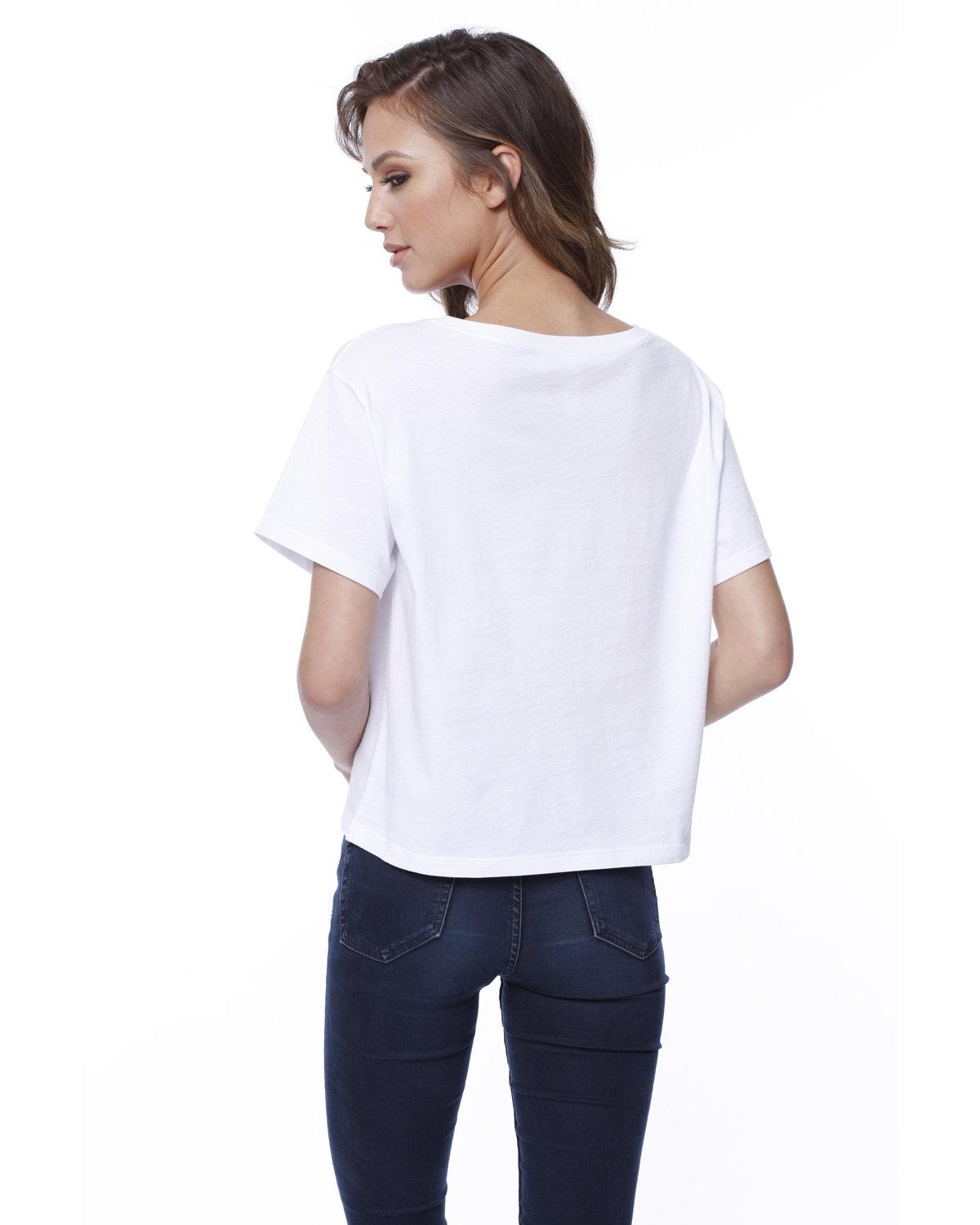 ST1161 StarTee Ladies Cotton Boxy T-Shirt - Back Image