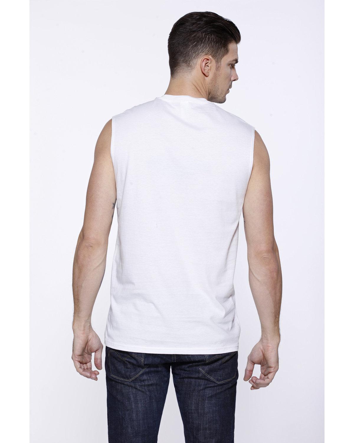 ST2150 StarTee Mens Cotton Muscle T-Shirt - Back Image