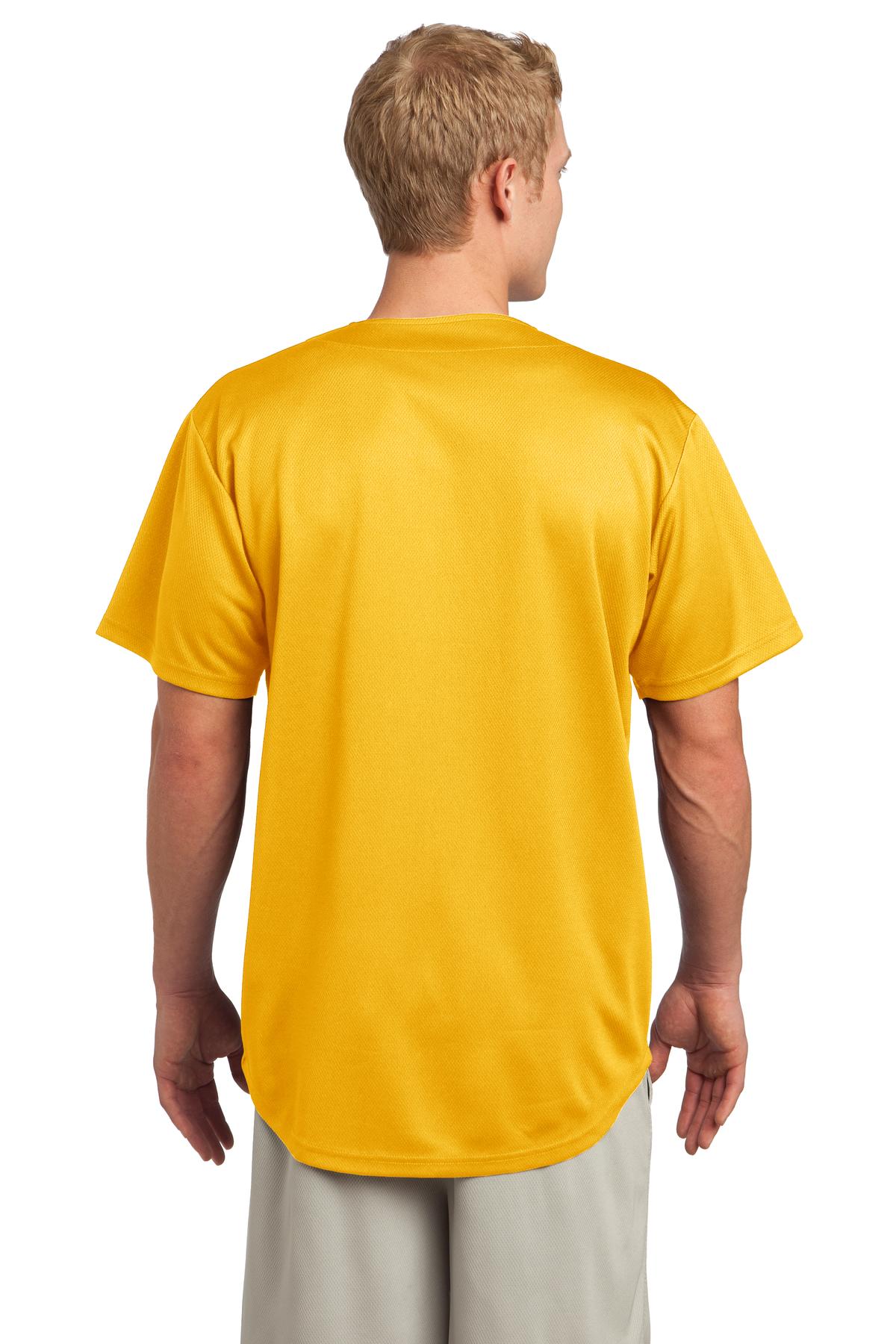 ST220 Sport-Tek PosiCharge Tough Mesh Full-Button Jersey - Back Image