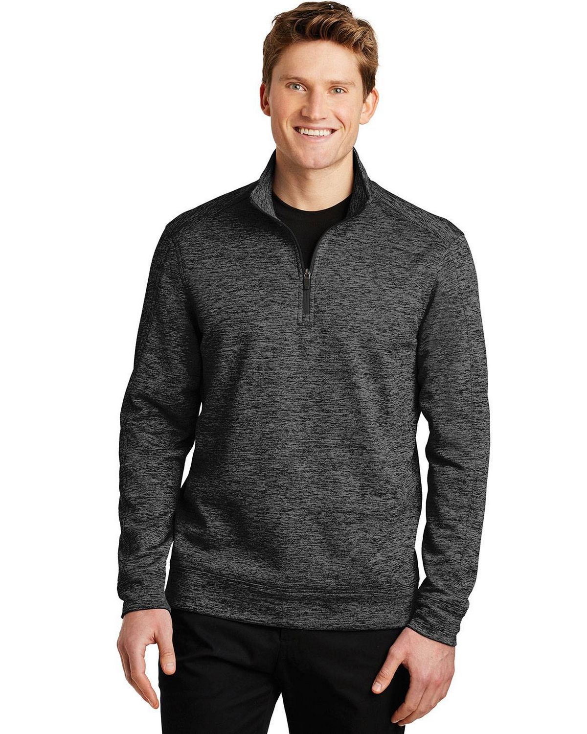 ST226 Sport-Tek PosiCharge Electric Heather Fleece 1/4-Zip Pullover.