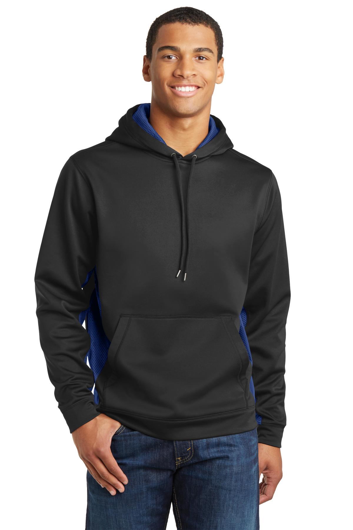 ST239 Sport-Tek Sport-Wick CamoHex Fleece Colorblock Hooded Pullover