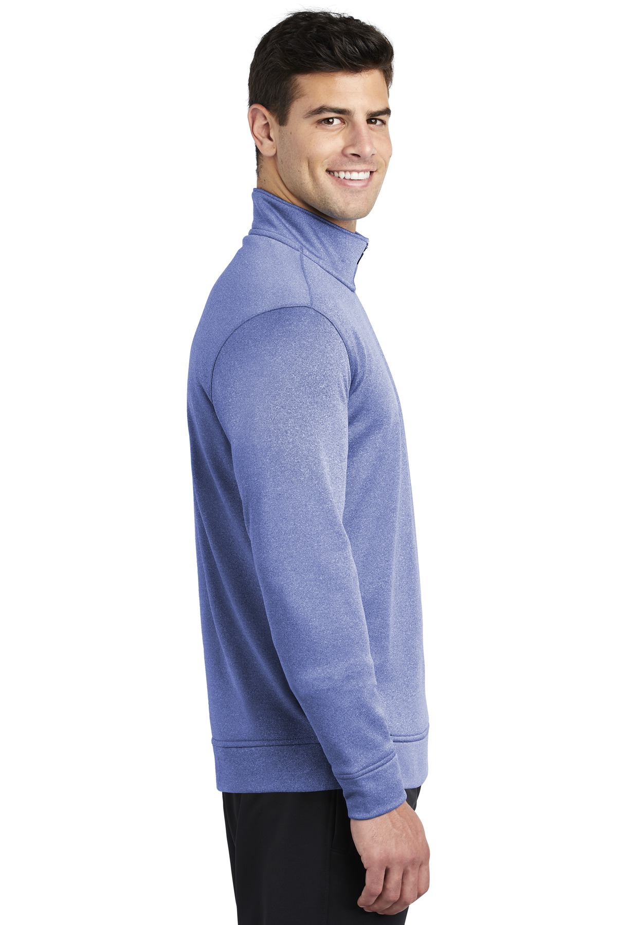 ST263 Sport-Tek PosiCharge Sport-Wick Heather Fleece 1/4-Zip Pullover ST263 Sport-Tek PosiCharge Sport-Wick Heather Fleece 1/4-Zip Pullover - Siide Image