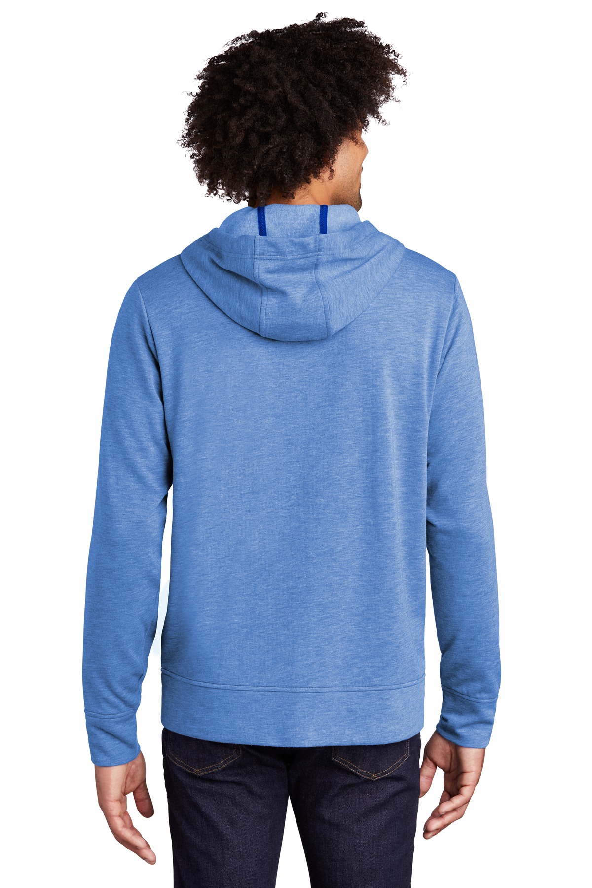 ST293 Sport-Tek PosiCharge Tri-Blend Wicking Fleece Full-Zip Hooded Jacket - Back Image