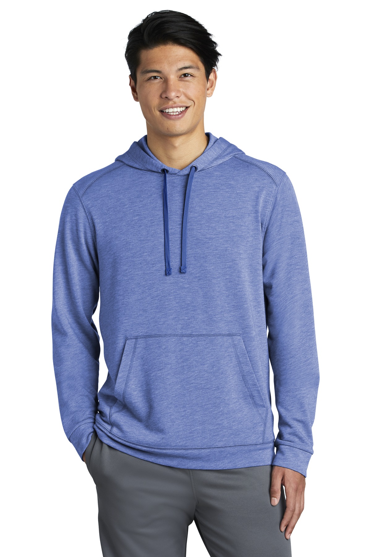 ST296 Sport-Tek PosiCharge Tri-Blend Wicking Fleece Hooded Pullover.