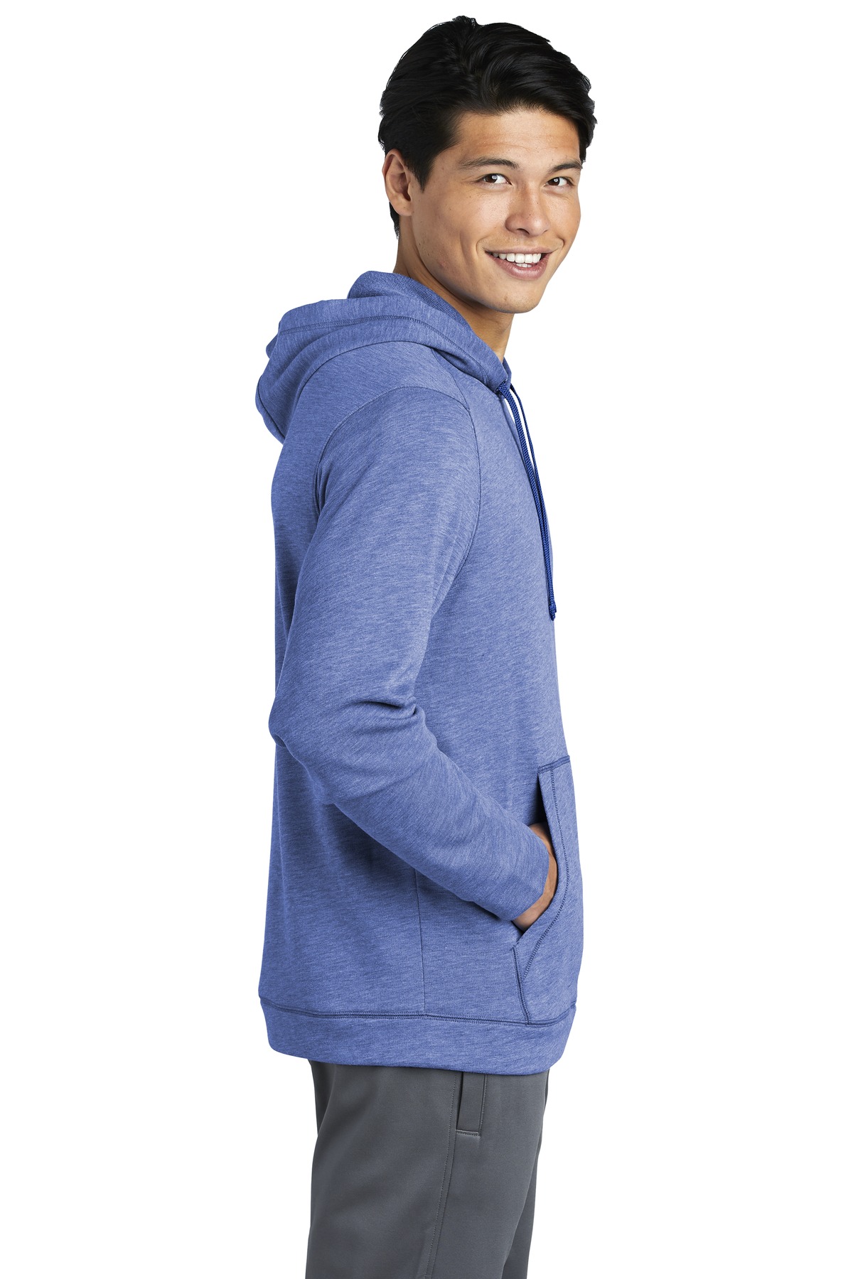 ST296 Sport-Tek PosiCharge Tri-Blend Wicking Fleece Hooded Pullover. - Siide Image