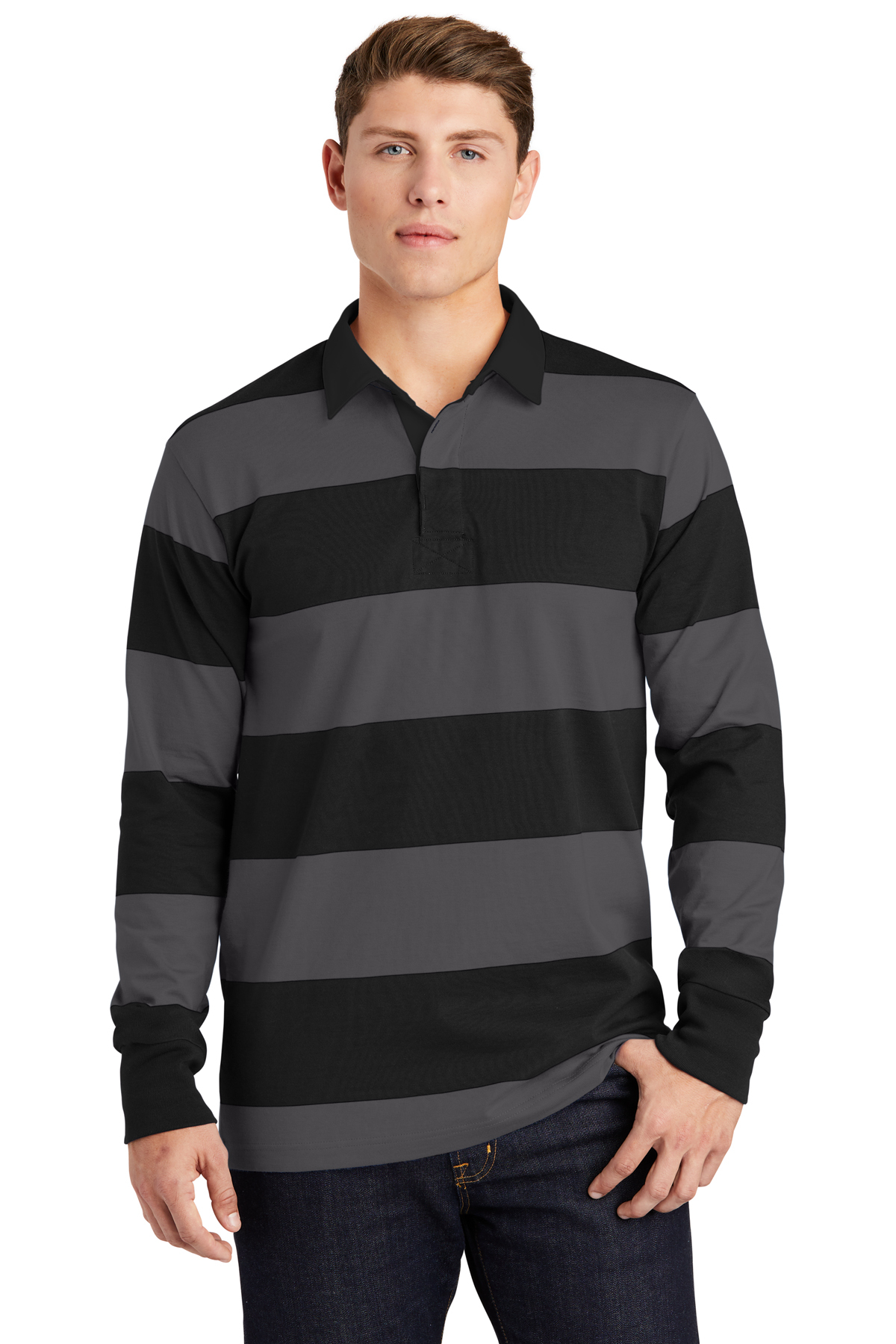 ST301 Sport-Tek Classic Long Sleeve Rugby Polo
