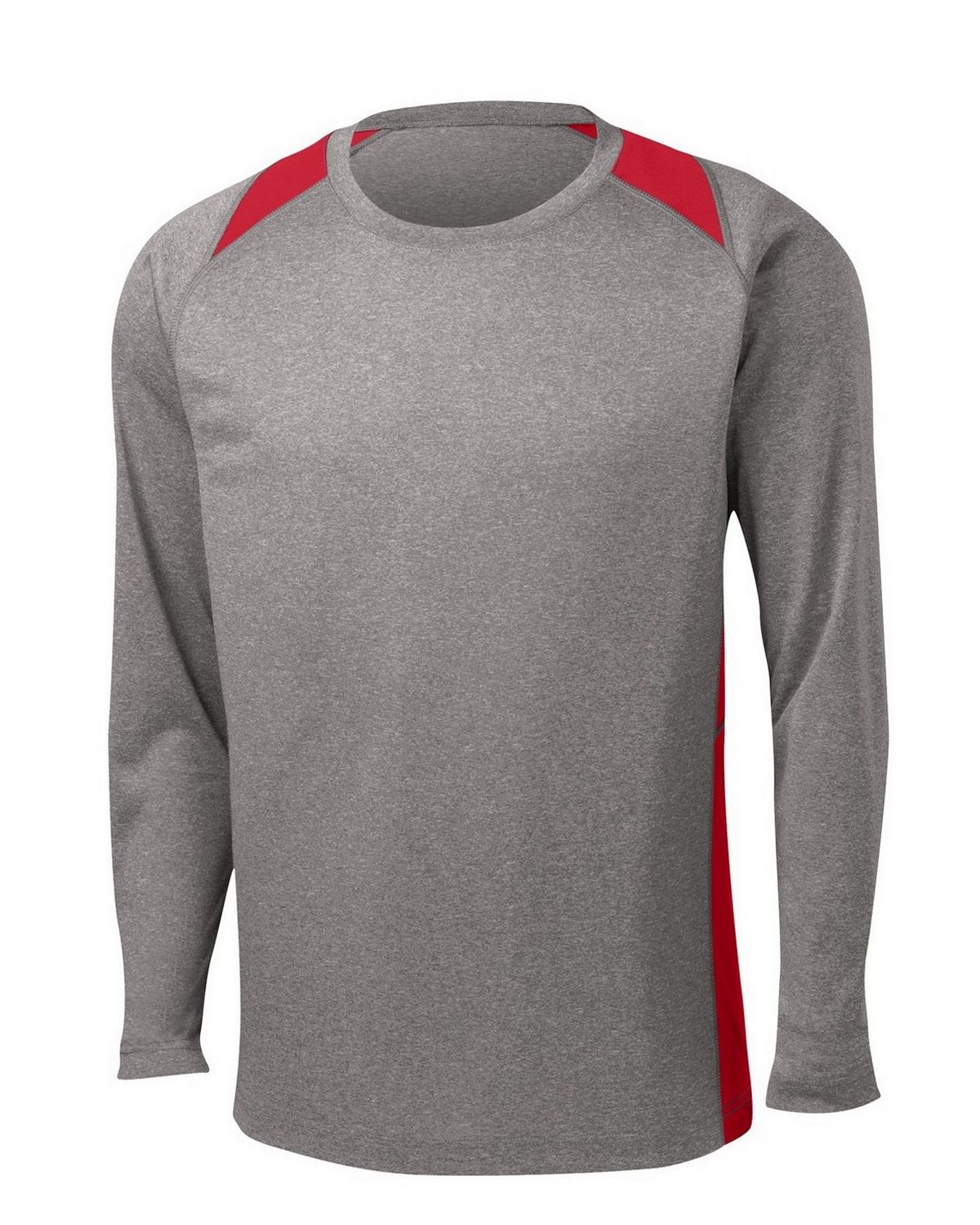 ST361LS Sport-Tek Long Sleeve Heather Colorblock Contender Tee