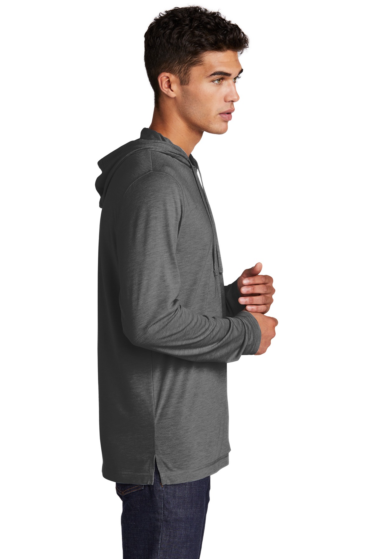 ST406 Sport-Tek PosiCharge Tri-Blend Wicking Long Sleeve Hoodie - Siide Image