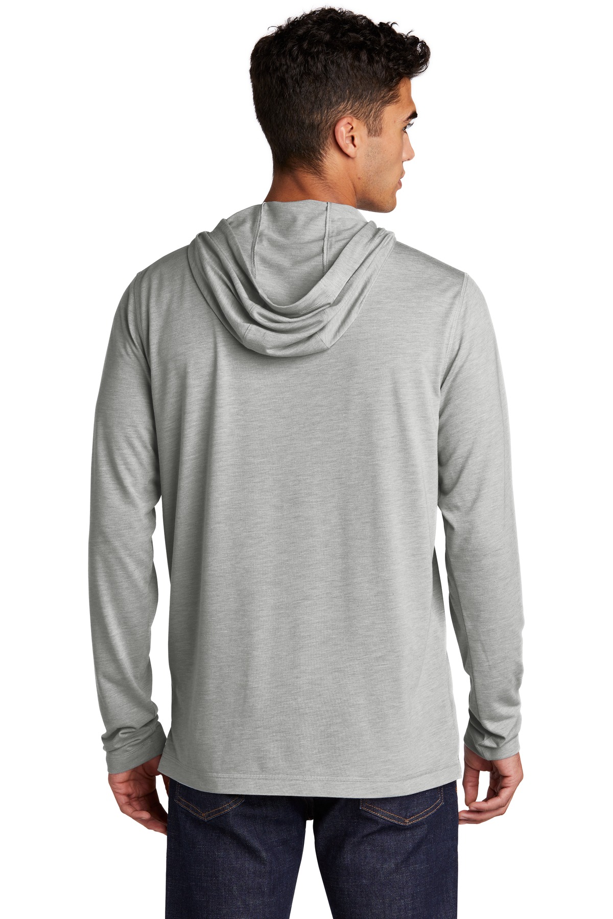 Sport-Tek Embroidery ST406 PosiCharge Tri-Blend Wicking Long Sleeve Hoodie Sport-Tek Embroidery ST406 PosiCharge Tri-Blend Wicking Long Sleeve Hoodie - Back Image