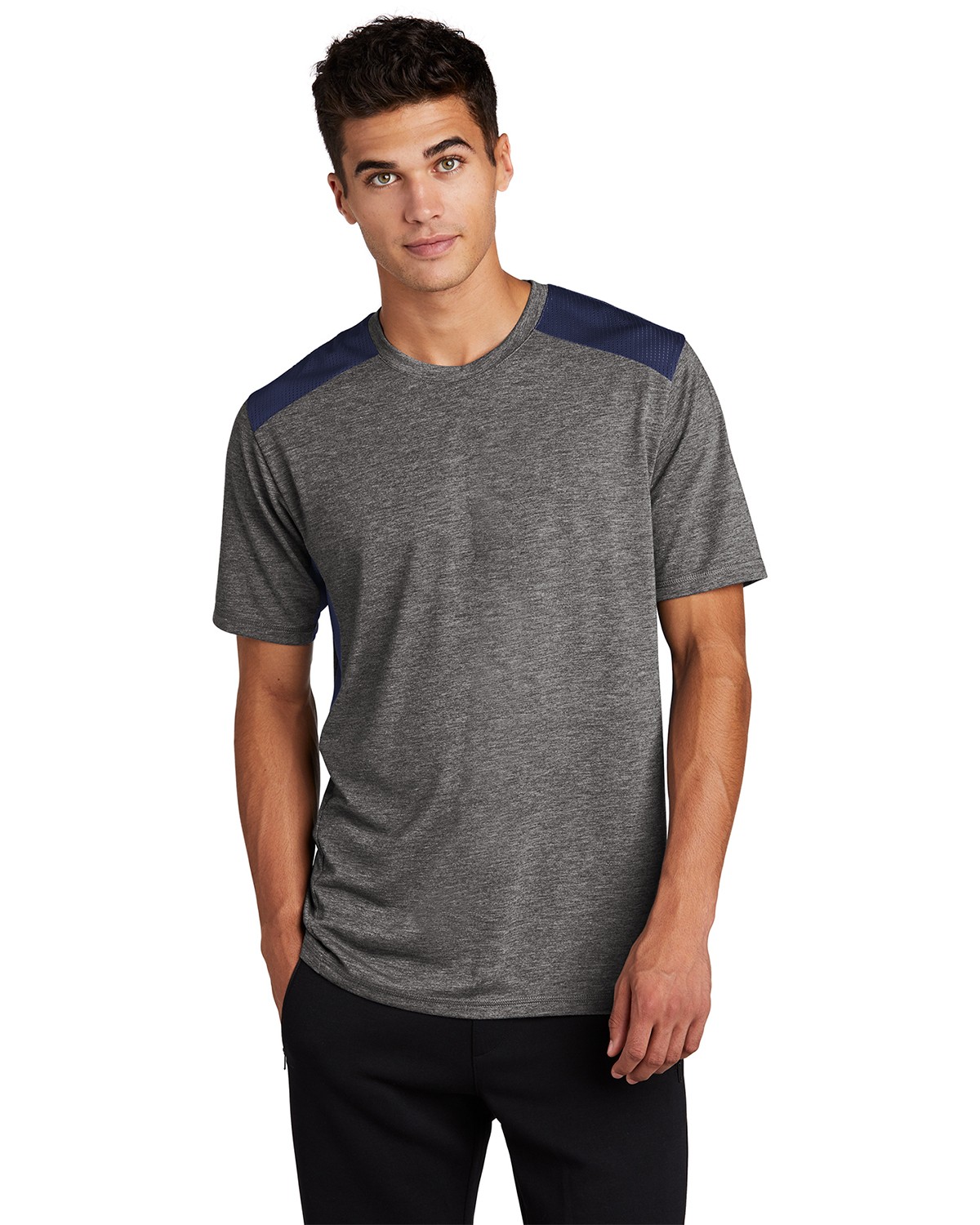 ST410 Sport-Tek PosiCharge Tri-Blend Wicking Draft Tee.