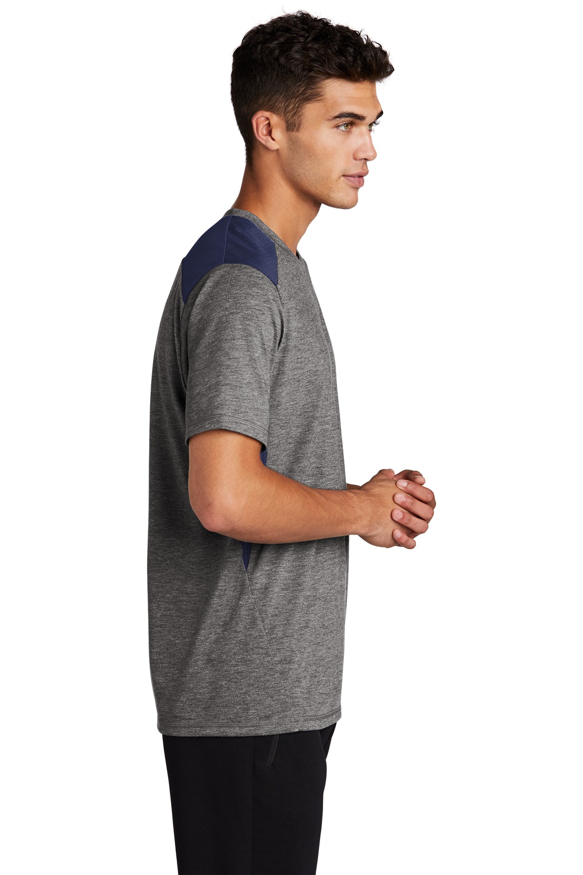 ST410 Sport-Tek PosiCharge Tri-Blend Wicking Draft Tee. - Siide Image