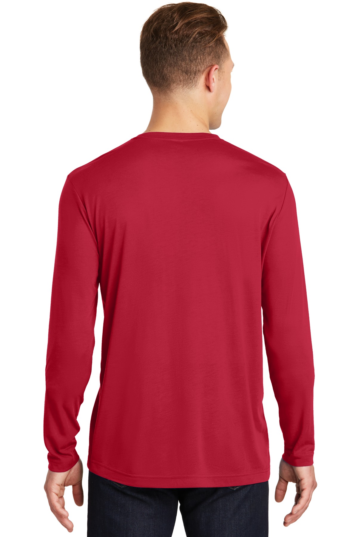ST450LS Sport-Tek Long Sleeve PosiCharge Competitor Cotton Touch Tee. - Back Image