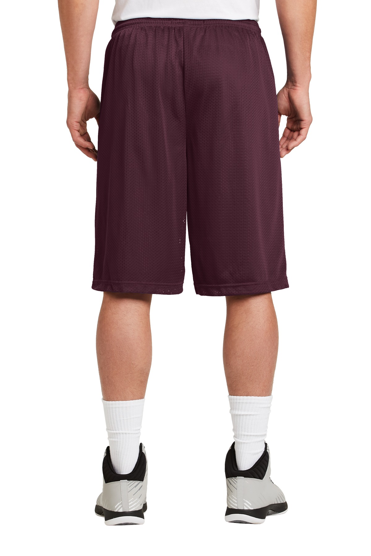 ST511 Sport-Tek Extra Long PosiCharge Classic Mesh Short. - Back Image