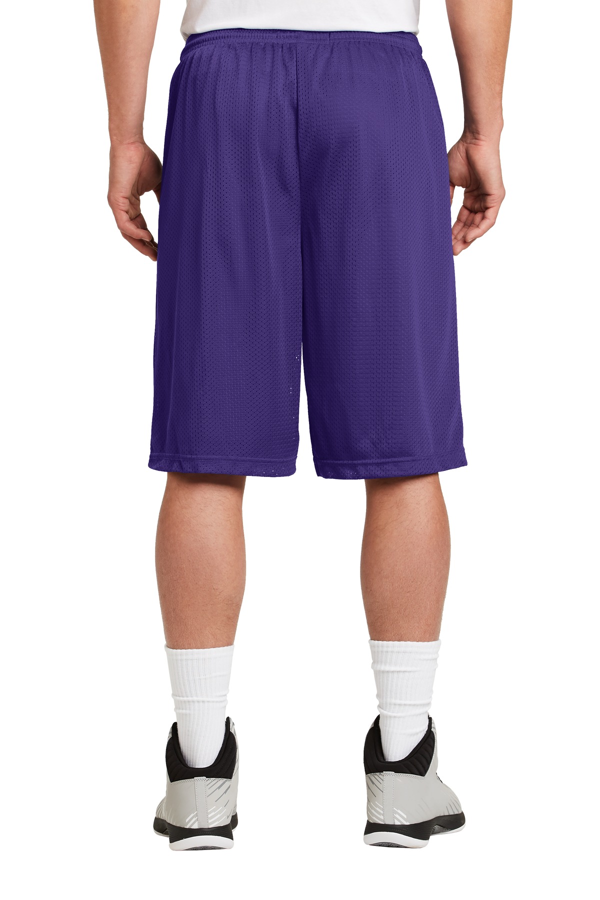 ST511 Sport-Tek Extra Long PosiCharge Classic Mesh Short. - Back Image
