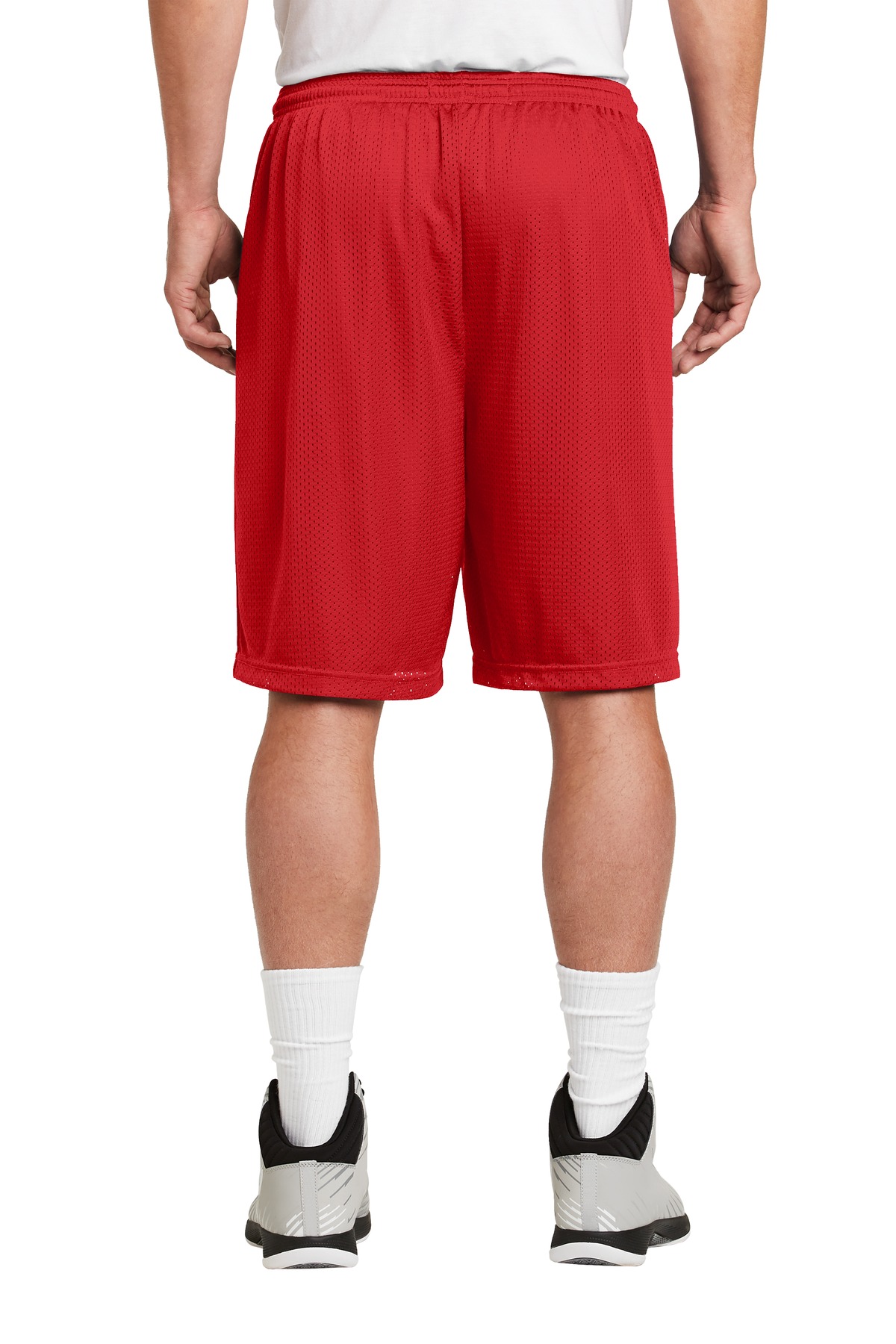 ST515 Sport-Tek Long PosiCharge Classic Mesh Short. - Back Image