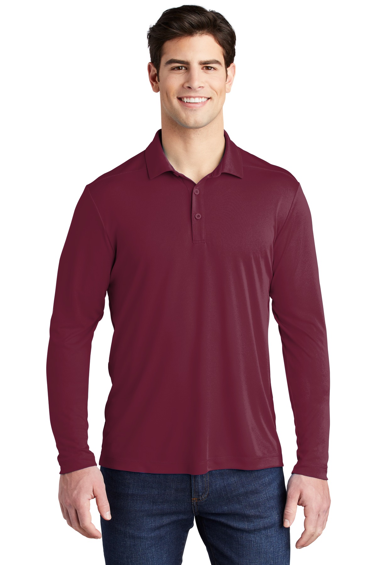 ST520LS Sport-Tek Posi-UV Pro Long Sleeve Polo. Zoom Image