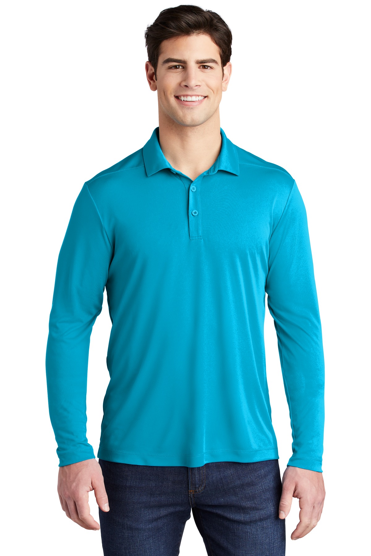 ST520LS Sport-Tek Posi-UV Pro Long Sleeve Polo.