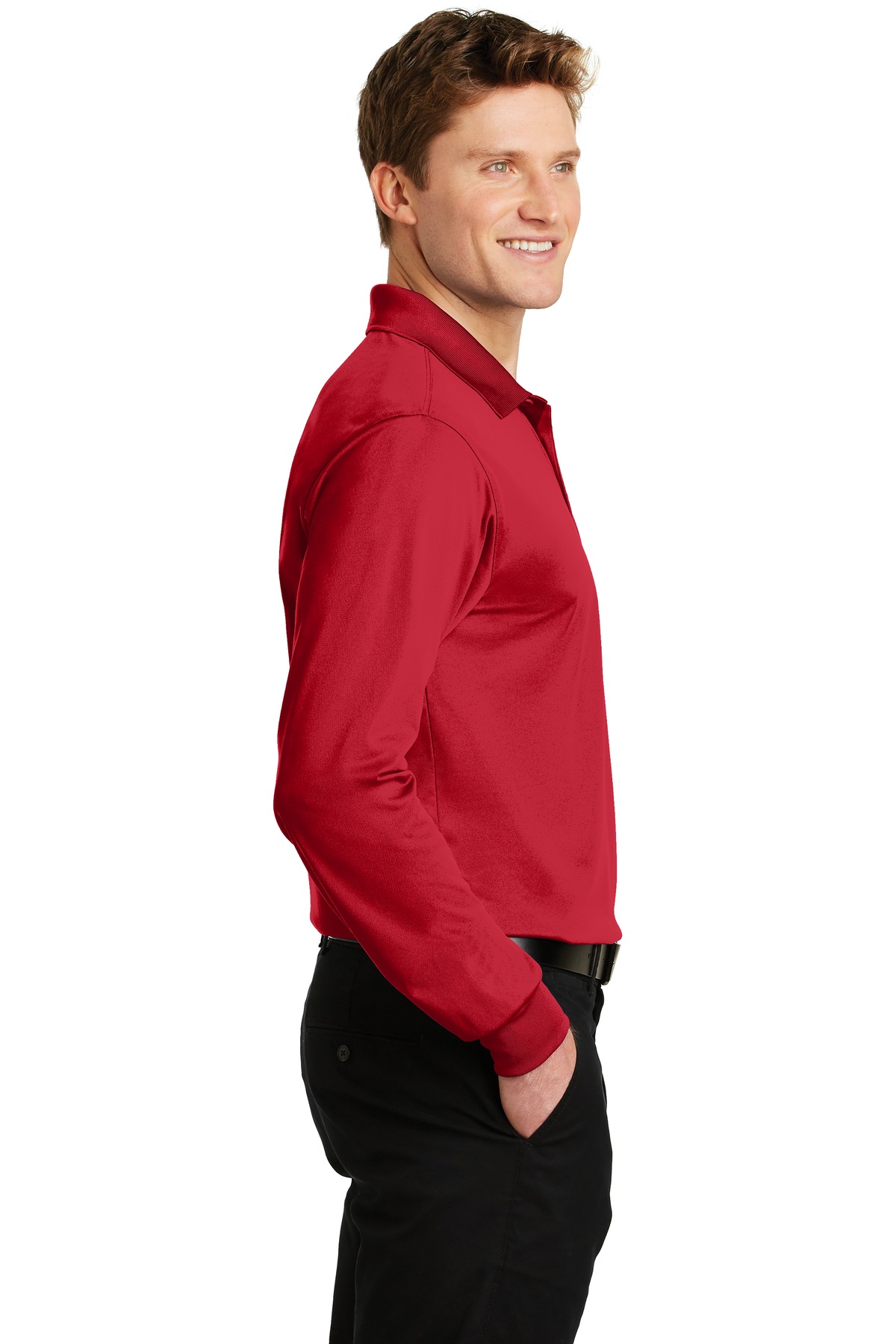 ST657 Sport-Tek Long Sleeve Micropique Sport-Wick Polo. - Siide Image