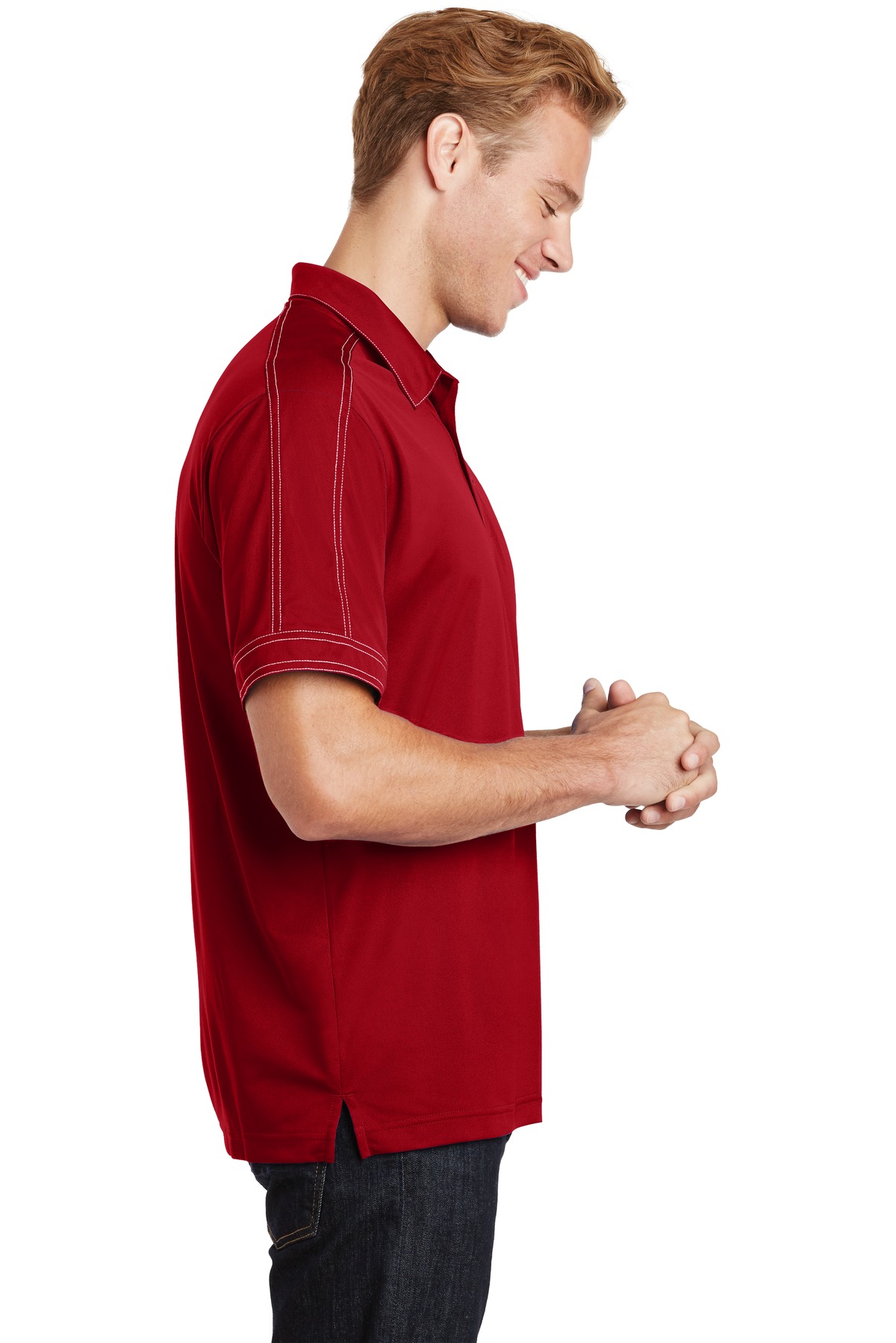 ST659 Sport-Tek Contrast Stitch Micropique Sport-Wick Polo. - Siide Image